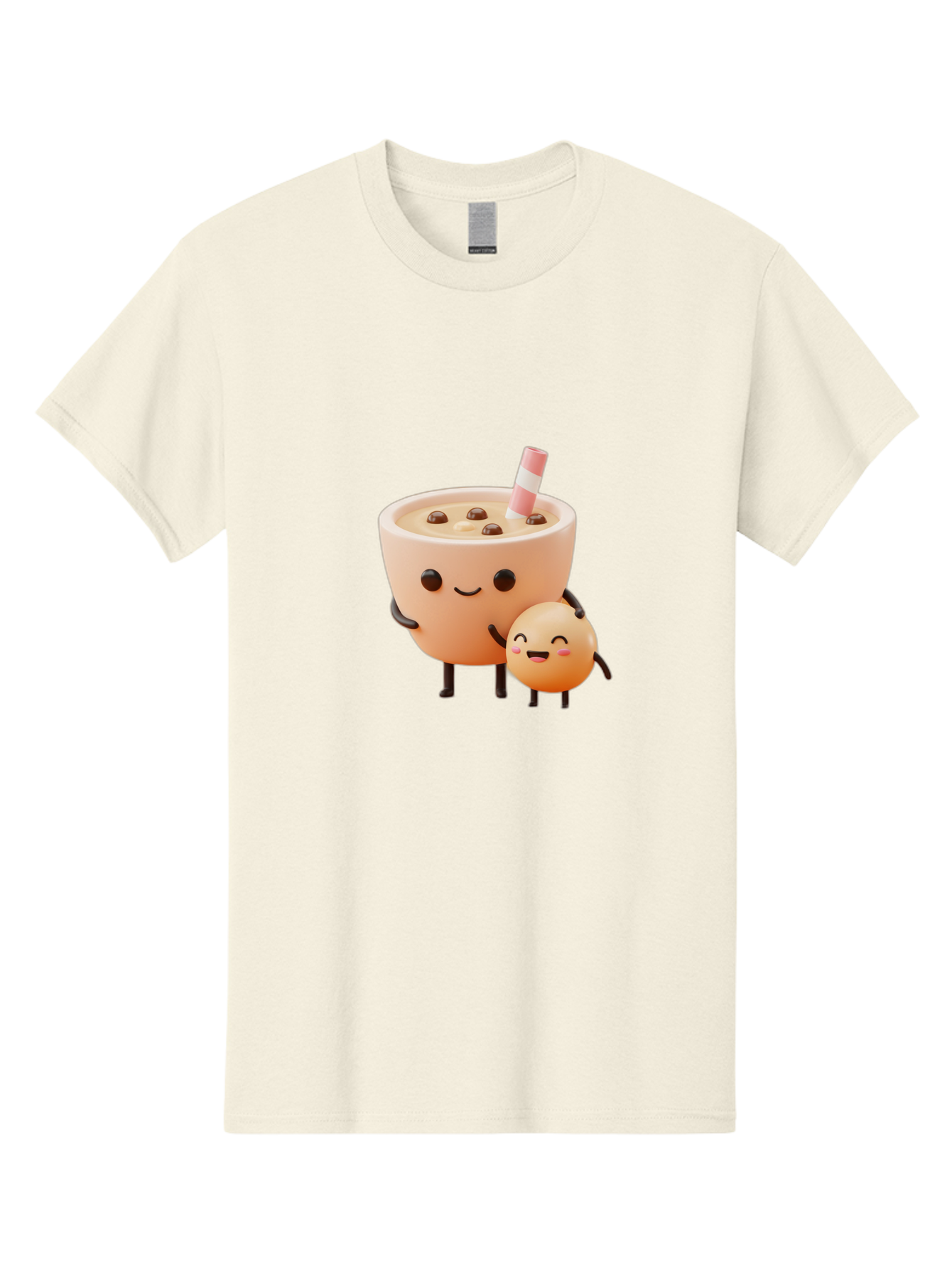 Bubble-Tea-18 Men'S Graphic Tee, 100% Cotton, Comfortable Casual Summer Wear, Machine Washable, Cartoon Boba Tea, Smiling Tea Cup, Boba Friends, Kawaii Characters, Milk Tea, Tapioca Pearls, Adorable Illustration, Funny Bubble Tea Bac698