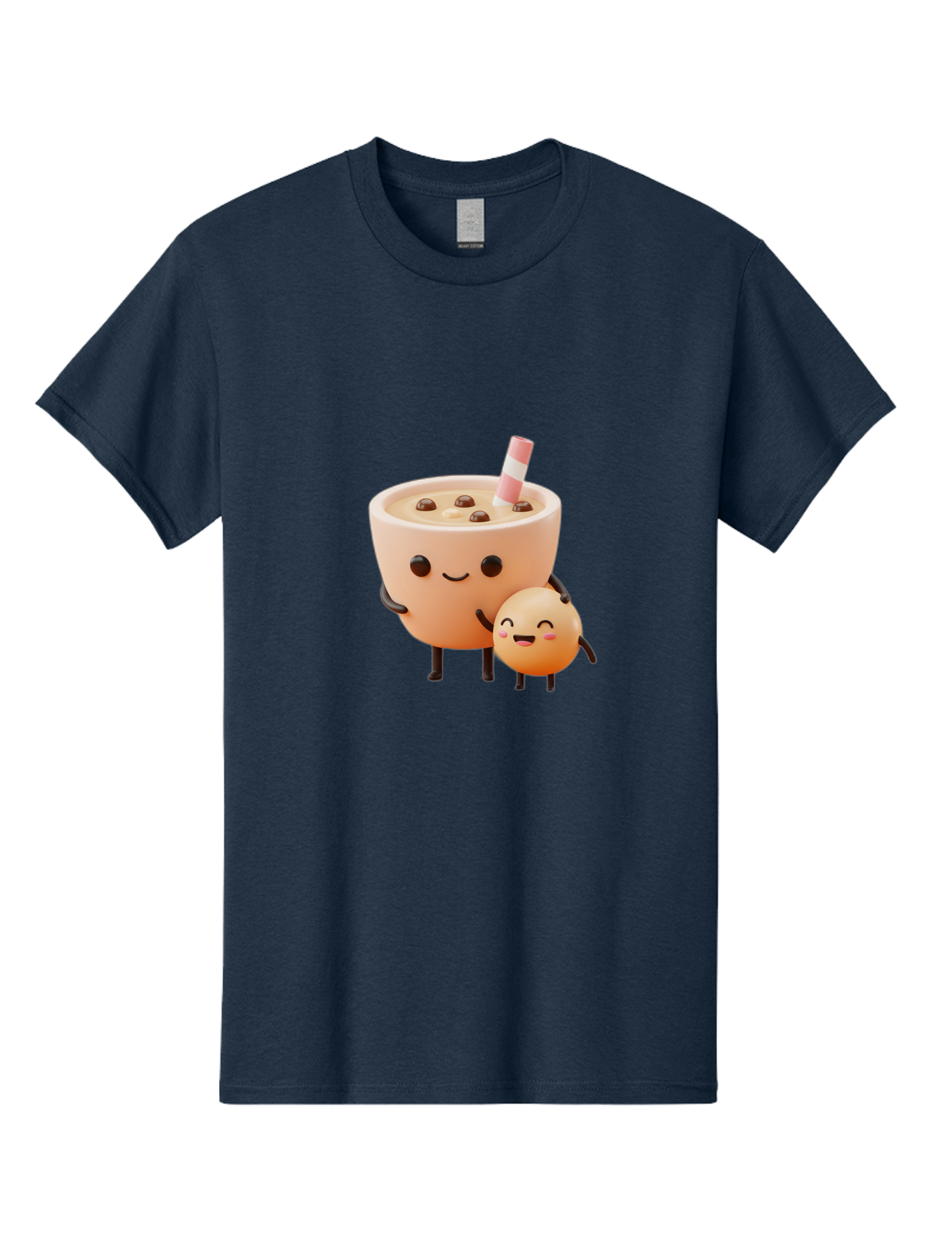 Bubble-Tea-18 Men'S Graphic Tee, 100% Cotton, Comfortable Casual Summer Wear, Machine Washable, Cartoon Boba Tea, Smiling Tea Cup, Boba Friends, Kawaii Characters, Milk Tea, Tapioca Pearls, Adorable Illustration, Funny Bubble Tea Bac698
