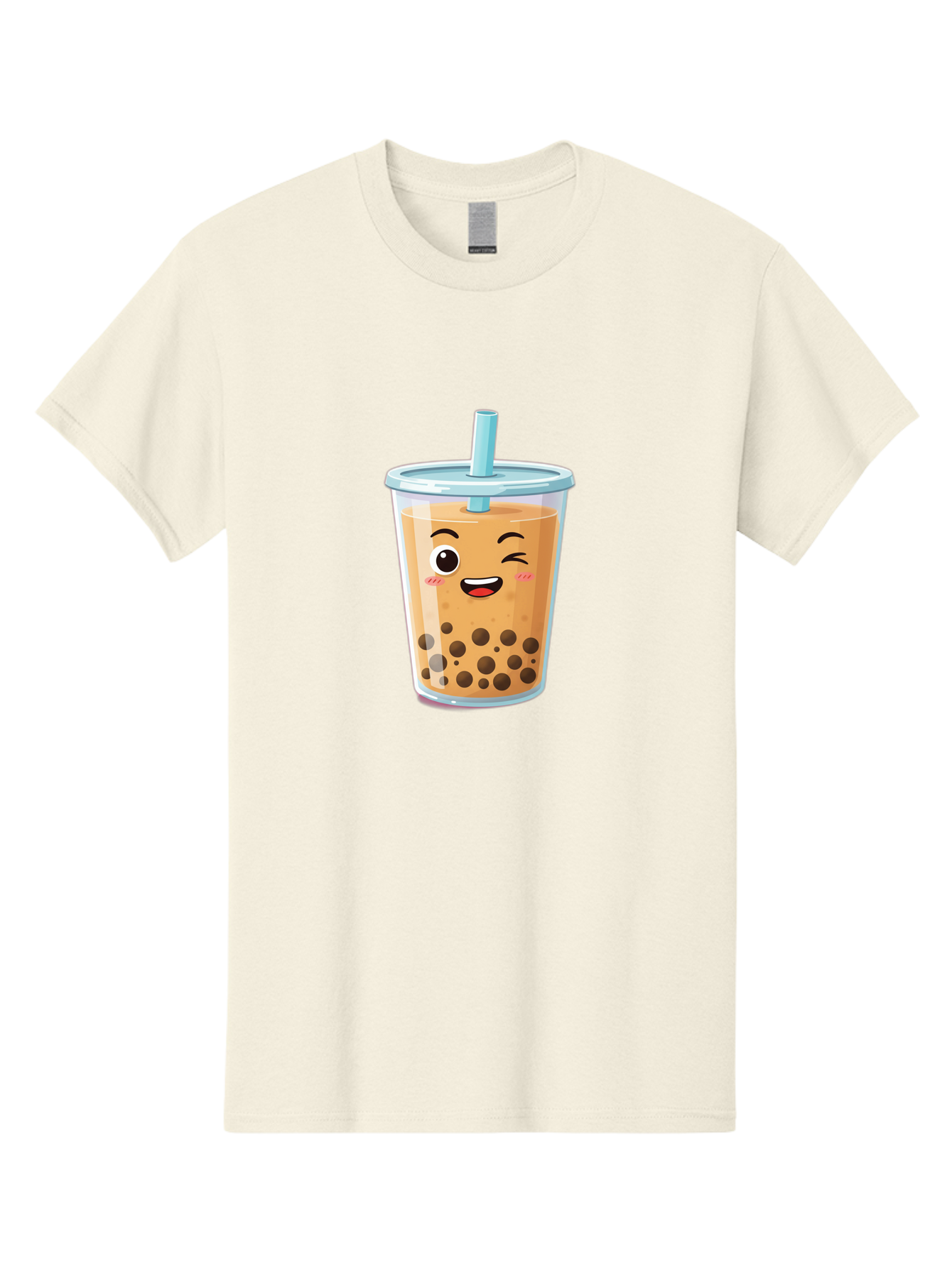 Bubble-Tea-20 Men'S Graphic Tee, 100% Cotton, Comfortable Casual Summer Wear, Machine Washable, Bubble Tea, Boba Drink, Cartoon Illustration, Smiling Face, Happy Beverage, Milk Tea, Tapioca Pearls, Kawaii Culture, Cute Straw, Refreshing Drink Bac701