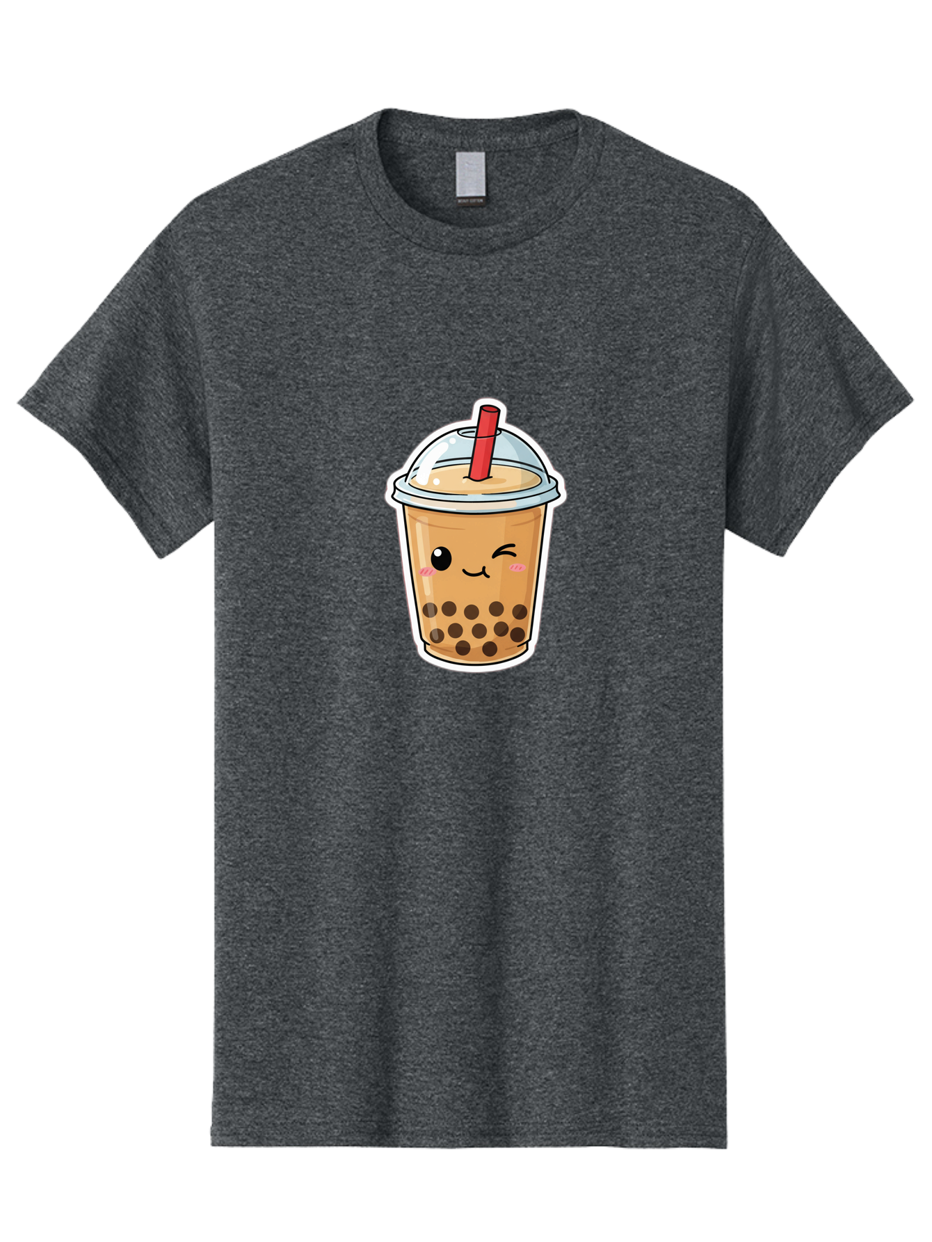 Bubble-Tea-21 Men'S Graphic Tee, 100% Cotton, Comfortable Casual Summer Wear, Machine Washable, Bubble Tea, Boba, Tea Drink, Straw, Cartoon, Cute, Kawaii, Adorable, Beverage, Drink, Tea, Coffee Shop, Milk Tea, Tapioca Pearls, Fun, Playful Bac702