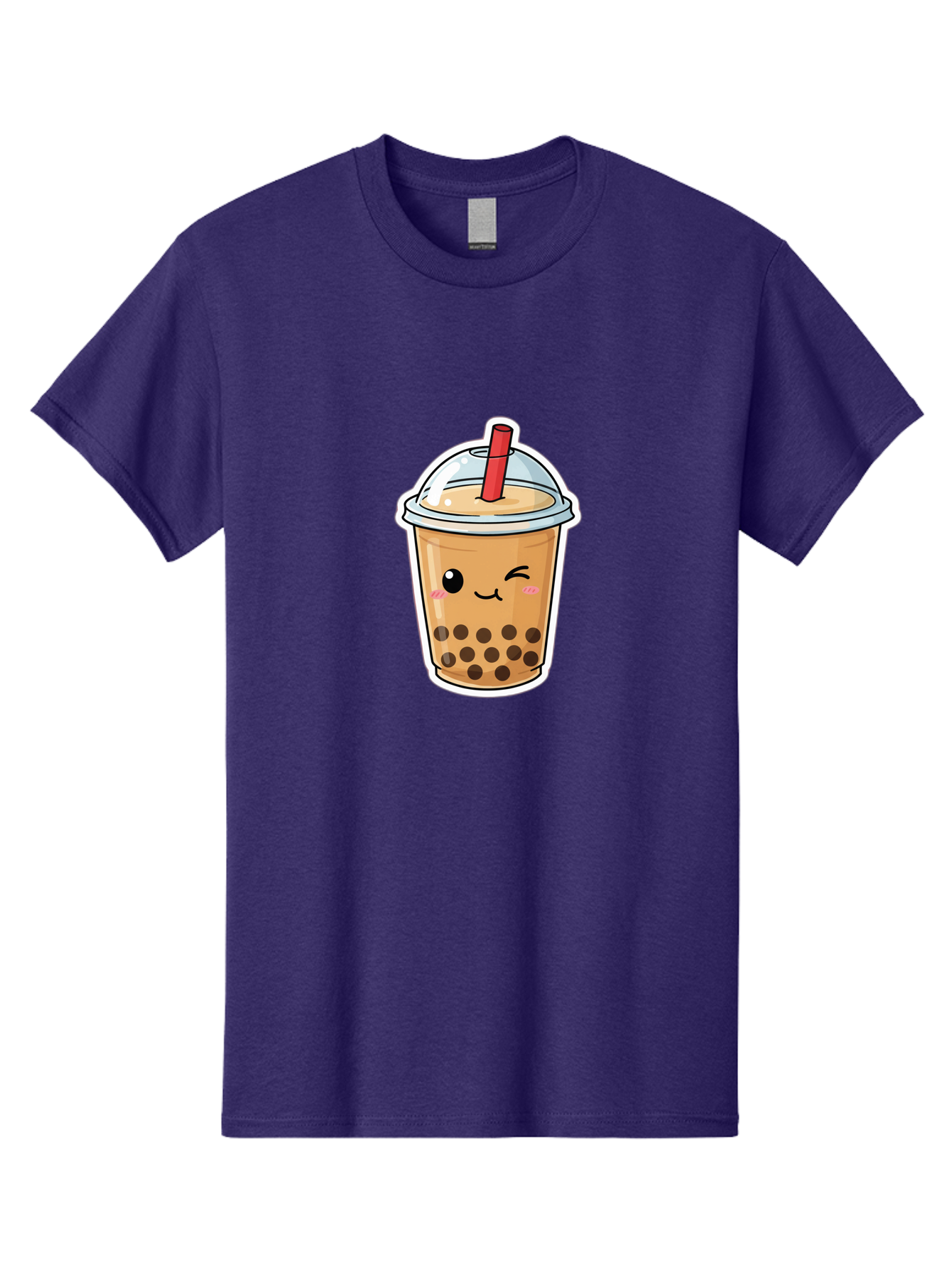 Bubble-Tea-21 Men'S Graphic Tee, 100% Cotton, Comfortable Casual Summer Wear, Machine Washable, Bubble Tea, Boba, Tea Drink, Straw, Cartoon, Cute, Kawaii, Adorable, Beverage, Drink, Tea, Coffee Shop, Milk Tea, Tapioca Pearls, Fun, Playful Bac702