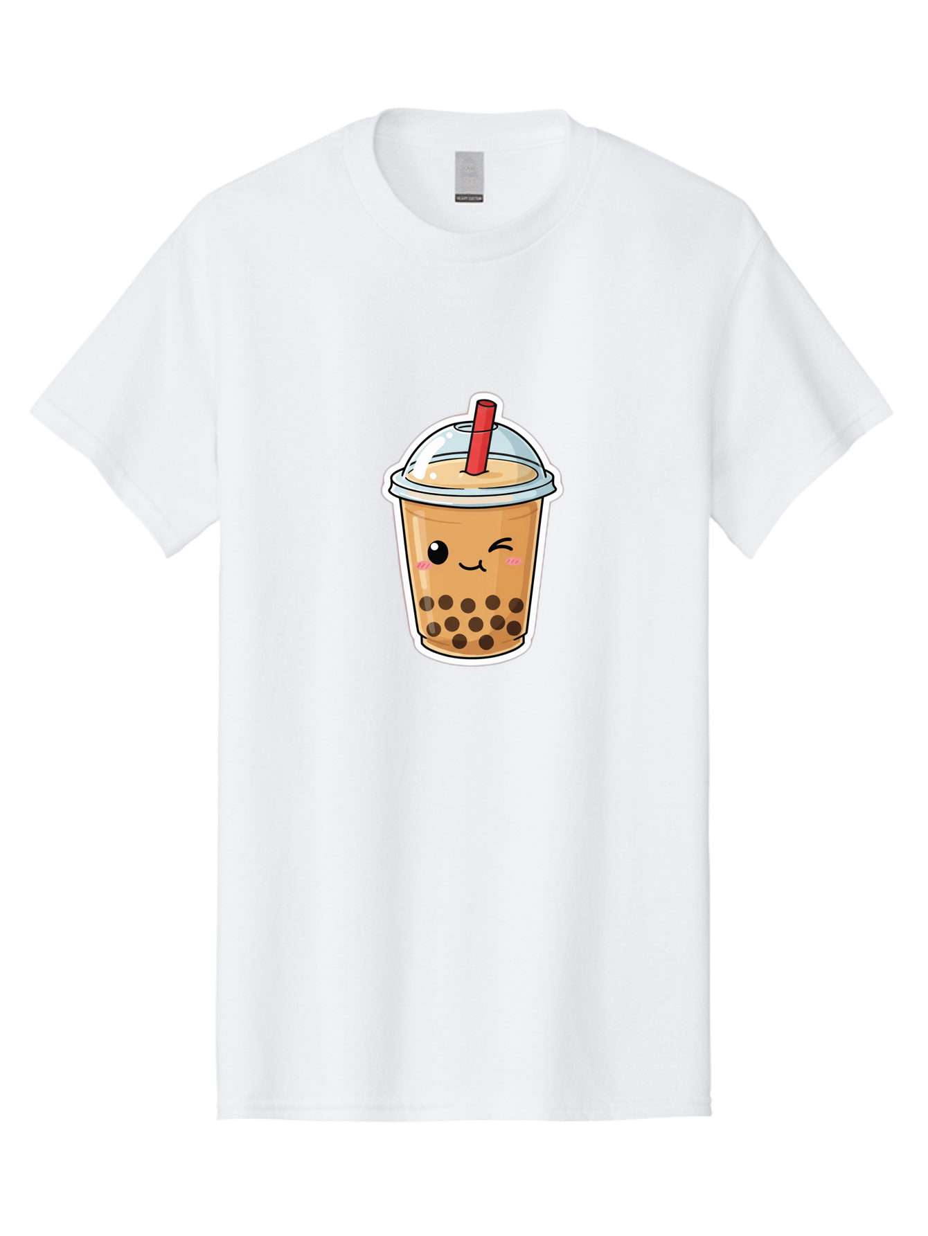 Bubble-Tea-21 Men'S Graphic Tee, 100% Cotton, Comfortable Casual Summer Wear, Machine Washable, Bubble Tea, Boba, Tea Drink, Straw, Cartoon, Cute, Kawaii, Adorable, Beverage, Drink, Tea, Coffee Shop, Milk Tea, Tapioca Pearls, Fun, Playful Bac702
