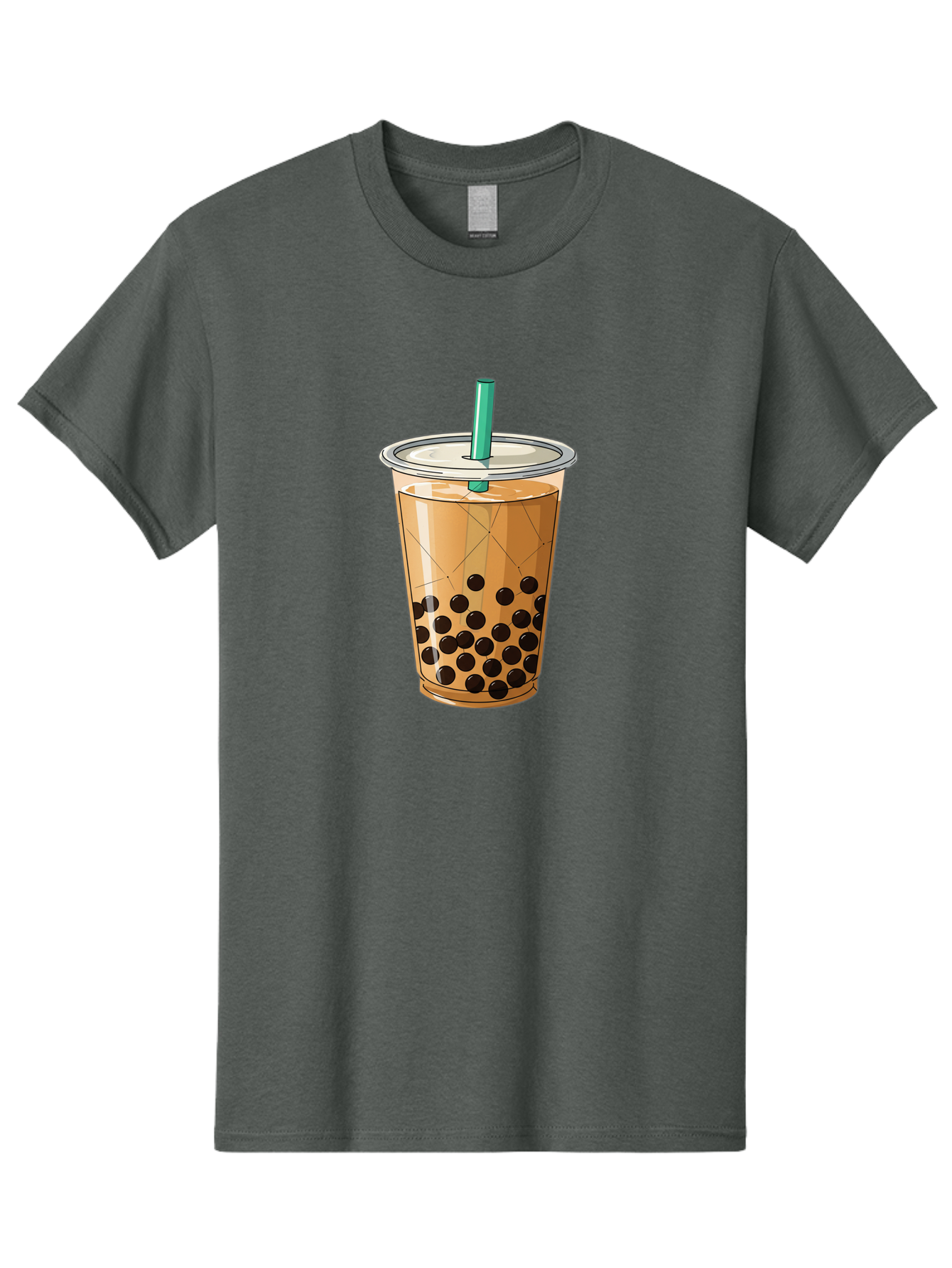 Bubble-Tea-8 Men'S Graphic Tee, 100% Cotton, Comfortable Casual Summer Wear, Machine Washable, Bubble Tea, Boba Tea, Milk Tea, Tapioca Pearls, Cold Drink, Plastic Cup, Straw, Takeout Beverage, Refreshing Drink, Sweet Treat Bac710
