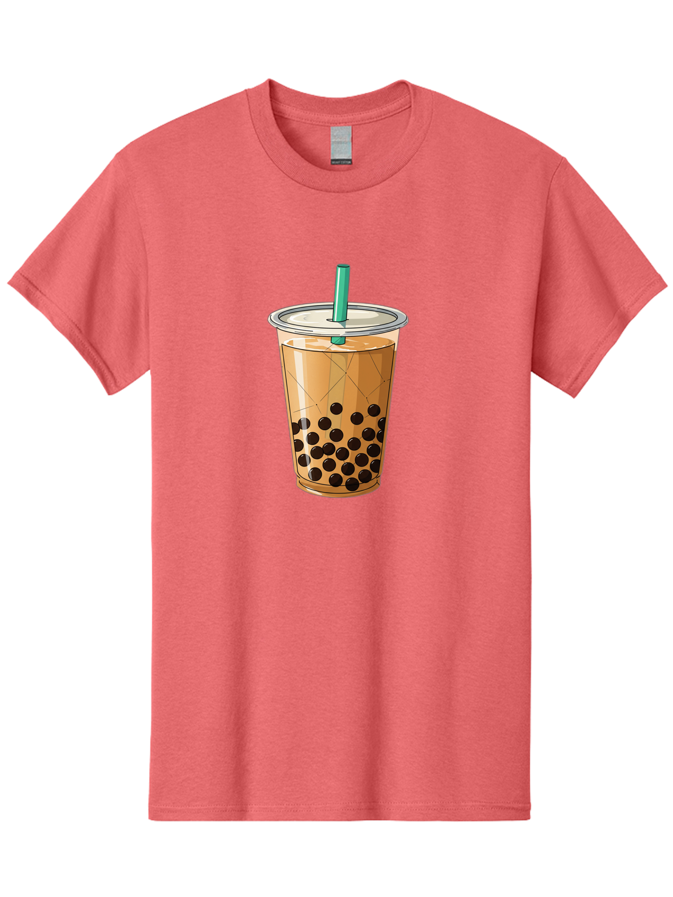 Bubble-Tea-8 Men'S Graphic Tee, 100% Cotton, Comfortable Casual Summer Wear, Machine Washable, Bubble Tea, Boba Tea, Milk Tea, Tapioca Pearls, Cold Drink, Plastic Cup, Straw, Takeout Beverage, Refreshing Drink, Sweet Treat Bac710
