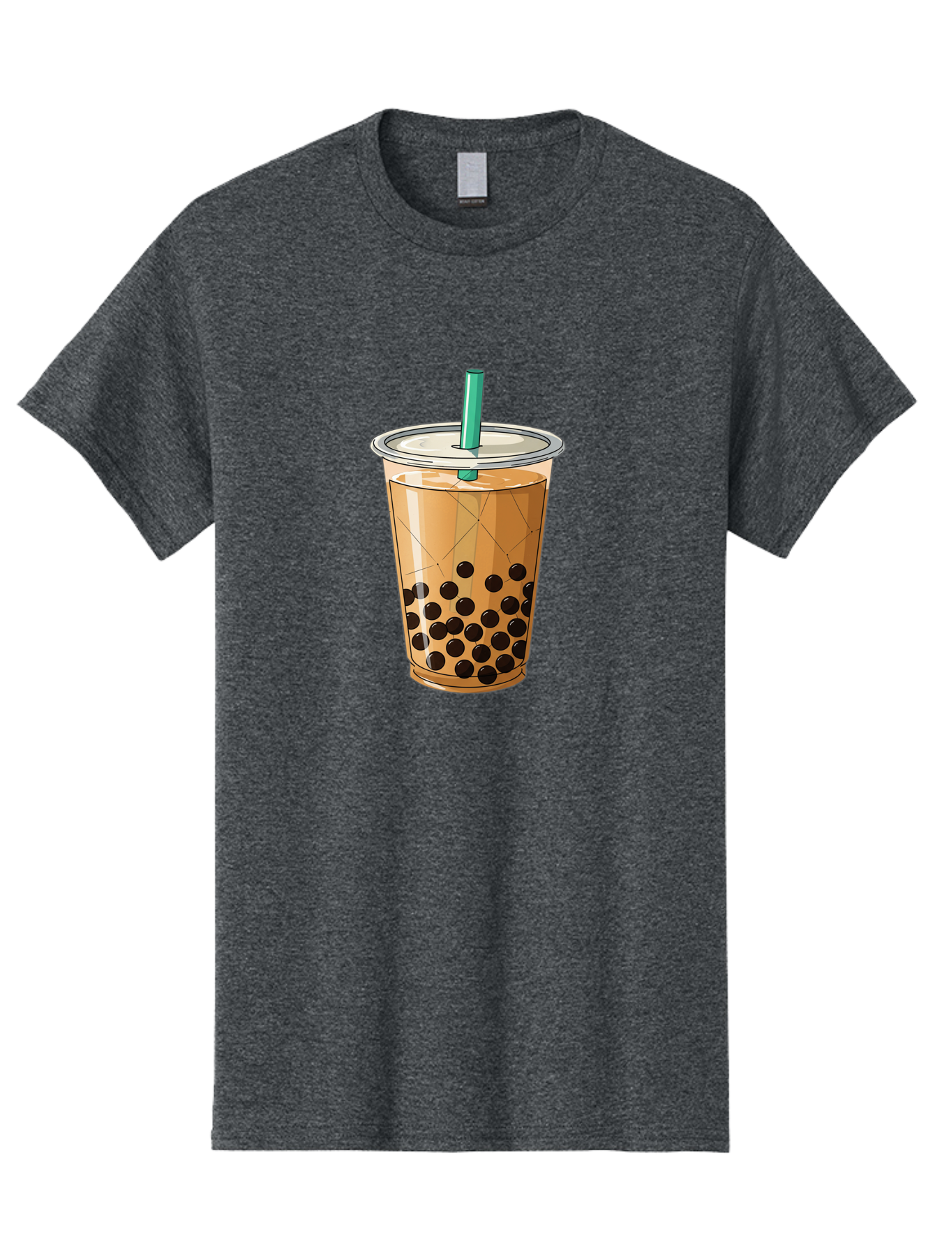 Bubble-Tea-8 Men'S Graphic Tee, 100% Cotton, Comfortable Casual Summer Wear, Machine Washable, Bubble Tea, Boba Tea, Milk Tea, Tapioca Pearls, Cold Drink, Plastic Cup, Straw, Takeout Beverage, Refreshing Drink, Sweet Treat Bac710