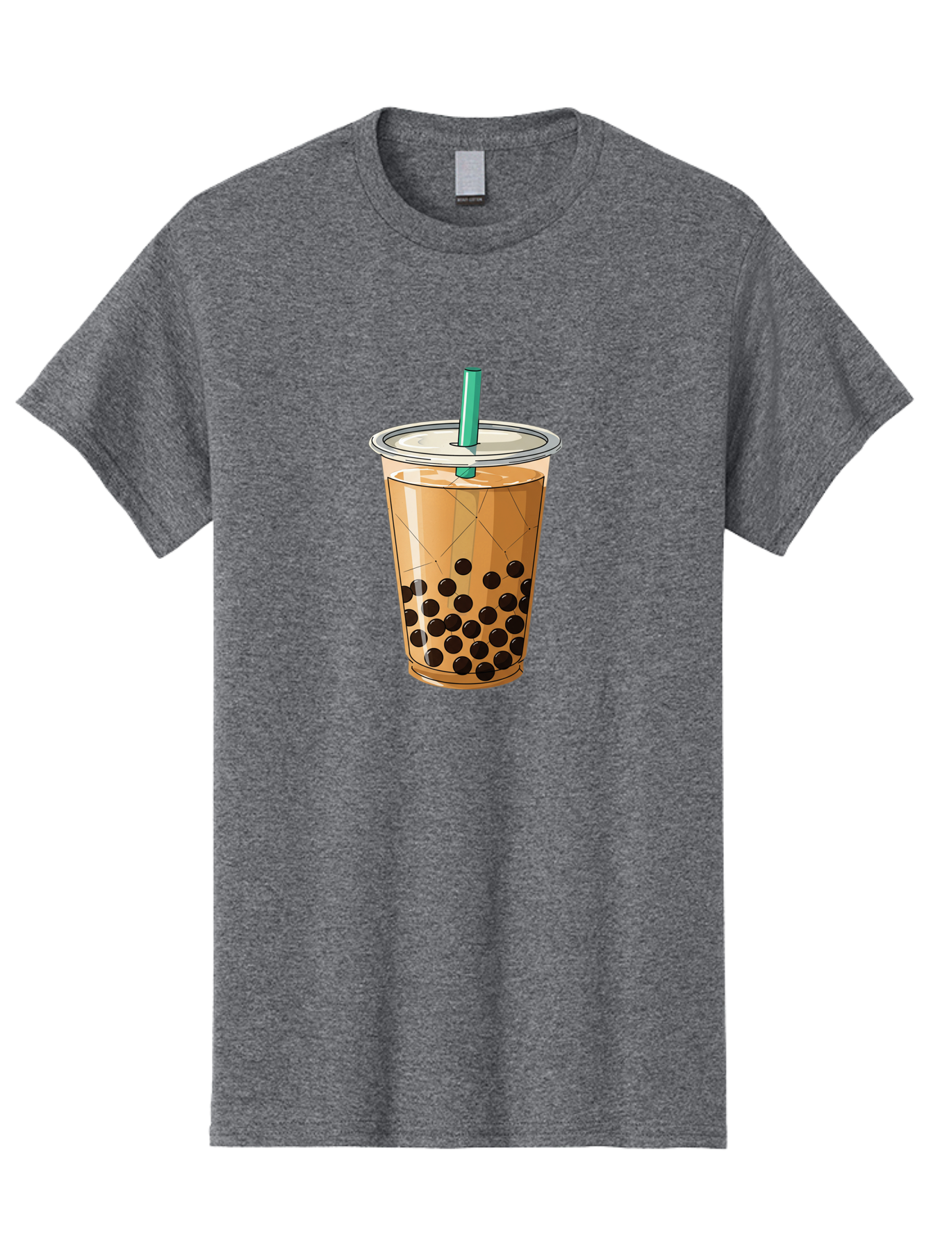 Bubble-Tea-8 Men'S Graphic Tee, 100% Cotton, Comfortable Casual Summer Wear, Machine Washable, Bubble Tea, Boba Tea, Milk Tea, Tapioca Pearls, Cold Drink, Plastic Cup, Straw, Takeout Beverage, Refreshing Drink, Sweet Treat Bac710