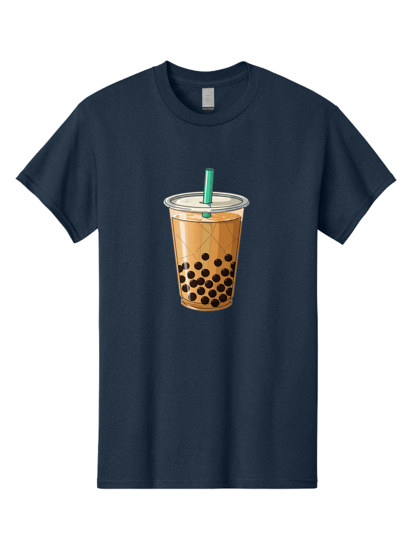 Bubble-Tea-8 Men'S Graphic Tee, 100% Cotton, Comfortable Casual Summer Wear, Machine Washable, Bubble Tea, Boba Tea, Milk Tea, Tapioca Pearls, Cold Drink, Plastic Cup, Straw, Takeout Beverage, Refreshing Drink, Sweet Treat Bac710