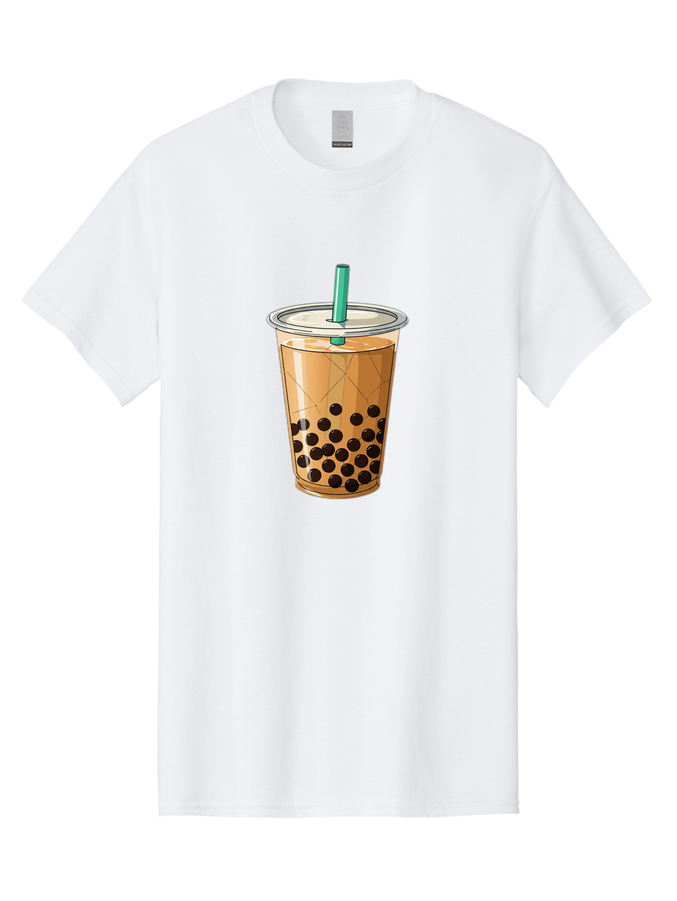Bubble-Tea-8 Men'S Graphic Tee, 100% Cotton, Comfortable Casual Summer Wear, Machine Washable, Bubble Tea, Boba Tea, Milk Tea, Tapioca Pearls, Cold Drink, Plastic Cup, Straw, Takeout Beverage, Refreshing Drink, Sweet Treat Bac710