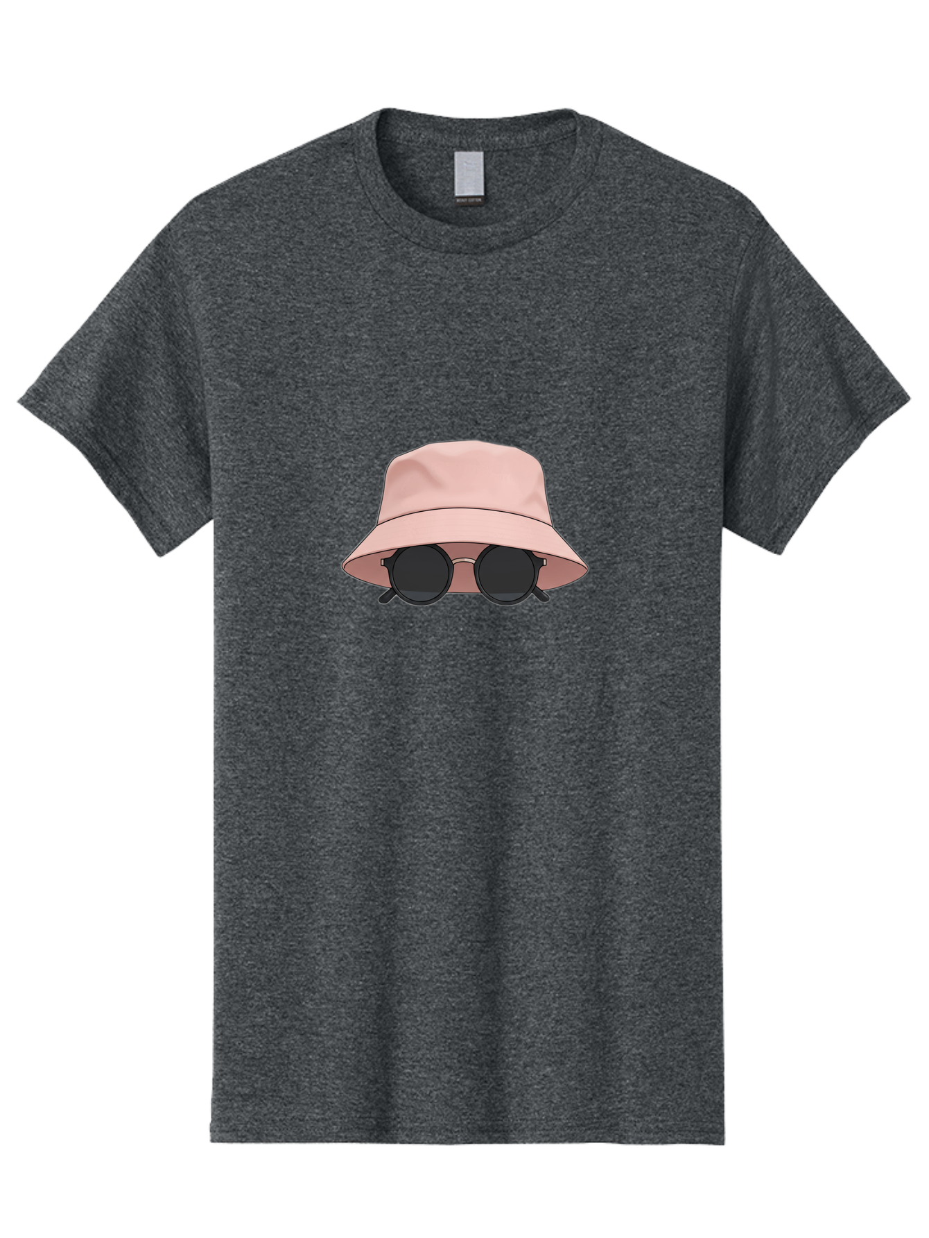 Bucket-Hat-And-Sunglasses Men'S Graphic Tee, 100% Cotton, Comfortable Casual Summer Wear, Machine Washable, Pink Bucket Hat, Sunglasses, Black Shades, Fashion Accessory, Trendy Clothing, Summer Vibe, Stylish Hat, Cool Glasses, Fashion Trend Bac716