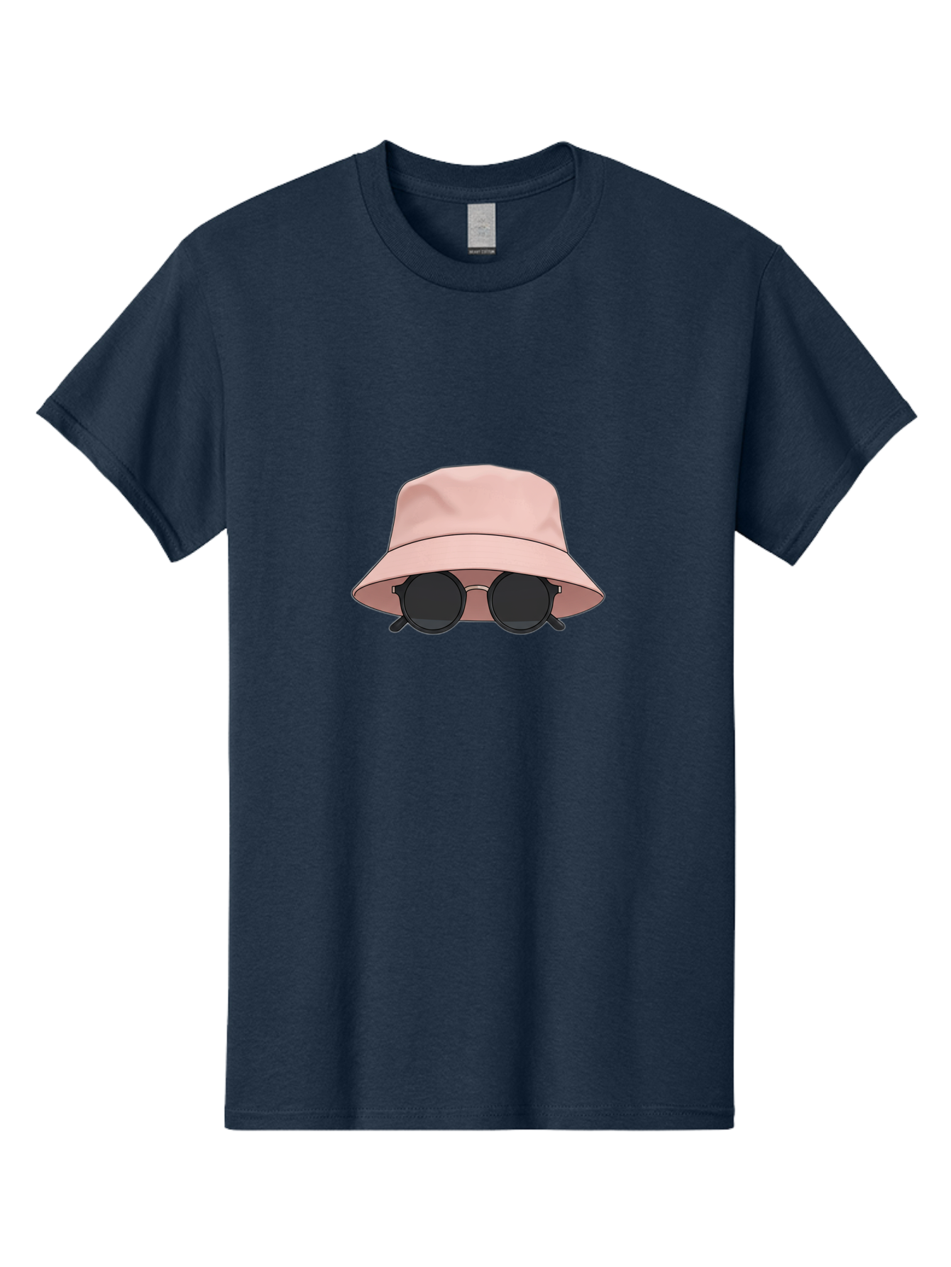 Bucket-Hat-And-Sunglasses Men'S Graphic Tee, 100% Cotton, Comfortable Casual Summer Wear, Machine Washable, Pink Bucket Hat, Sunglasses, Black Shades, Fashion Accessory, Trendy Clothing, Summer Vibe, Stylish Hat, Cool Glasses, Fashion Trend Bac716