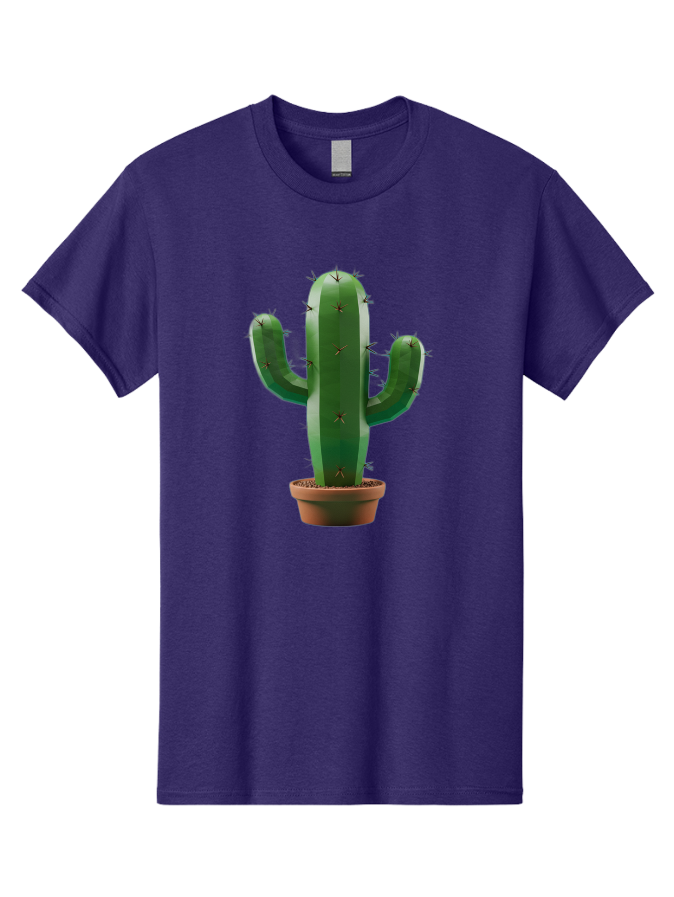 Cactus-In-Pot-4 Men'S Graphic Tee, 100% Cotton, Comfortable Casual Summer Wear, Machine Washable, Cactus In Pot, Spiky Succulent, Desert Plant, Indoor Decoration, Low-Maintenance Gardening, Houseplant, Potted Cactus Bac747