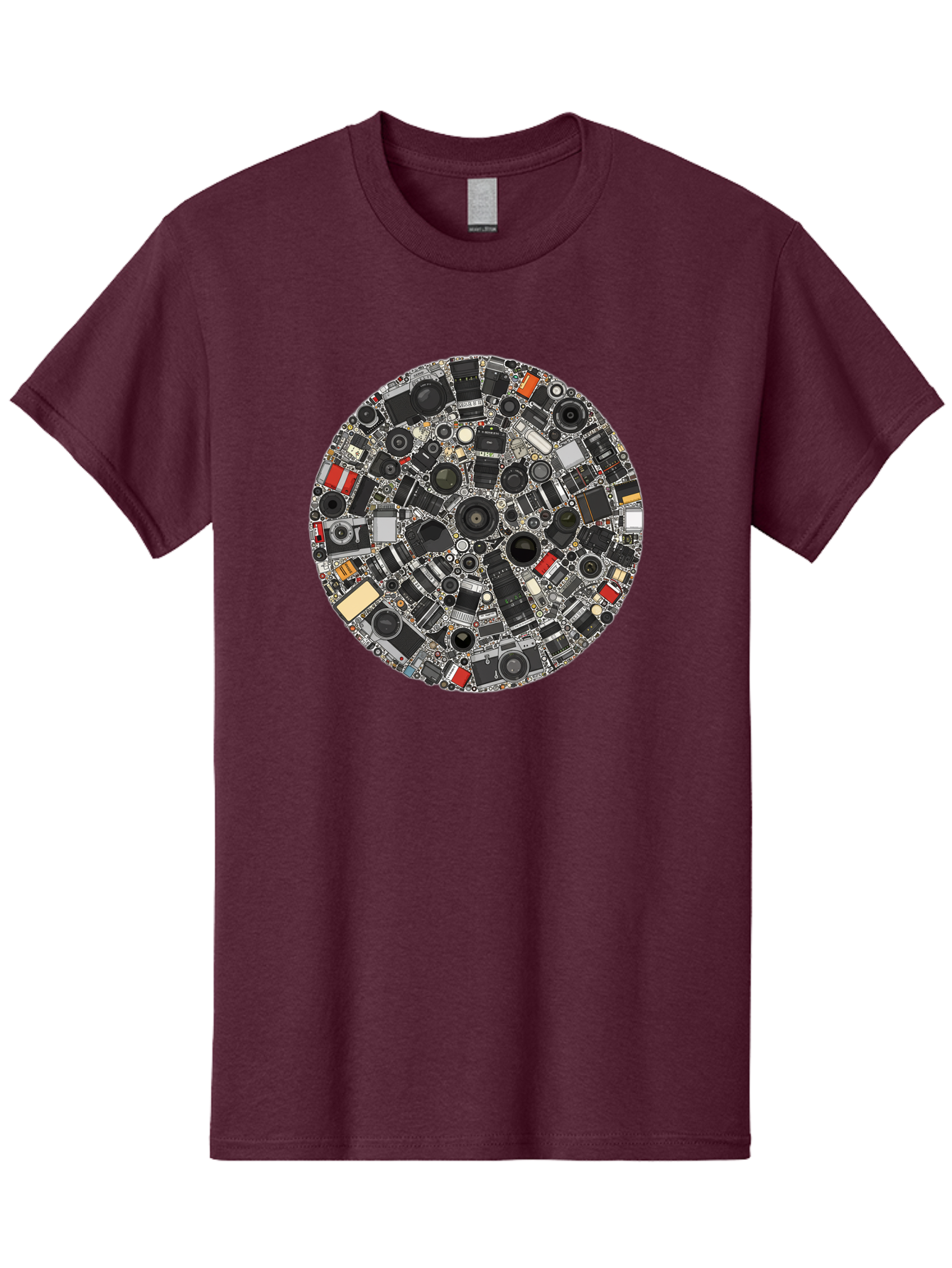 Camera-Parts-Mosaic Men'S Graphic Tee, 100% Cotton, Comfortable Casual Summer Wear, Machine Washable, Camera Parts, Lenses, Photography Equipment, Vintage Cameras, Camera Accessories, Photography Gear, Camera Lenses, Camera Collage, Bac773
