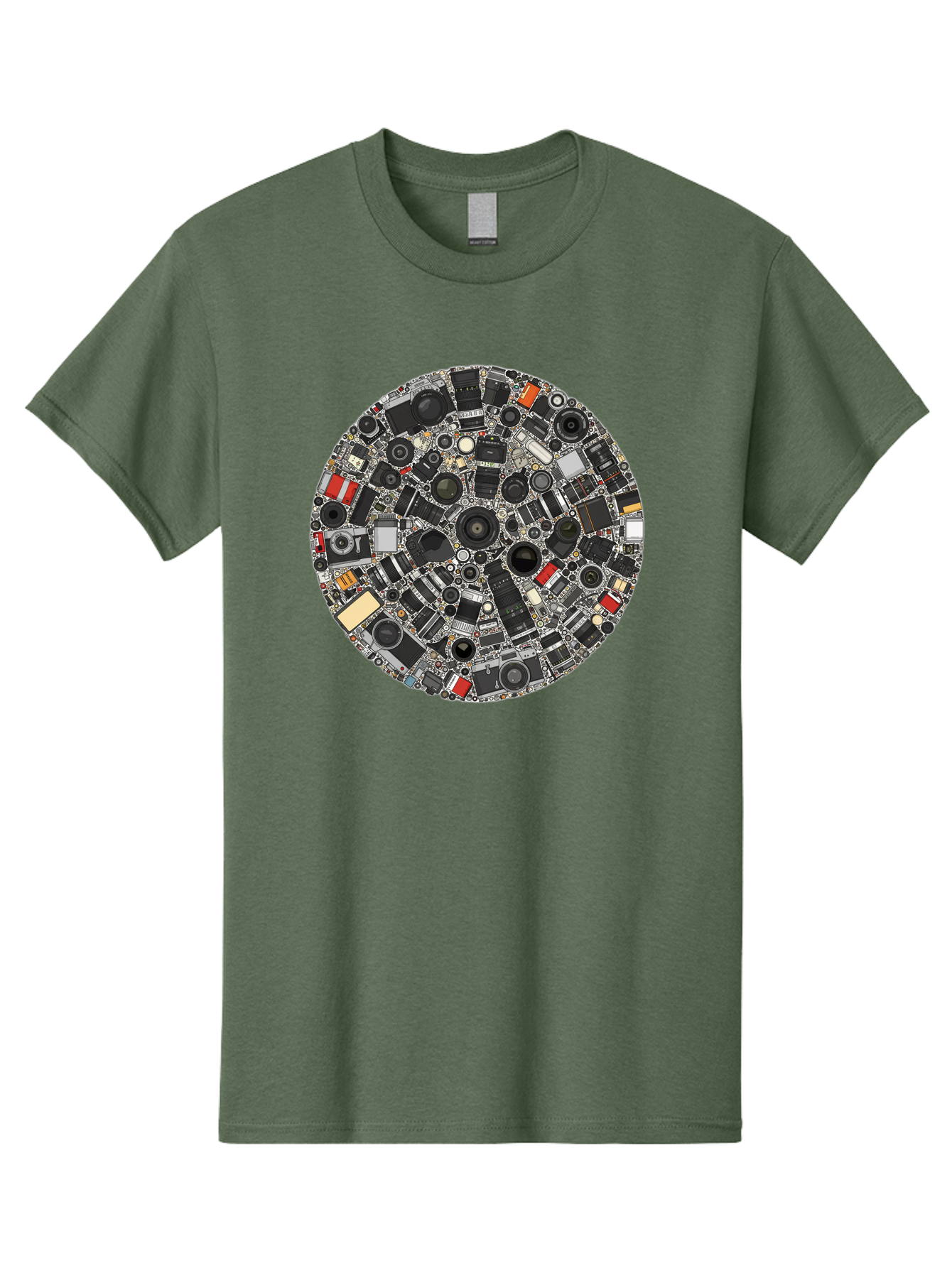 Camera-Parts-Mosaic Men'S Graphic Tee, 100% Cotton, Comfortable Casual Summer Wear, Machine Washable, Camera Parts, Lenses, Photography Equipment, Vintage Cameras, Camera Accessories, Photography Gear, Camera Lenses, Camera Collage, Bac773