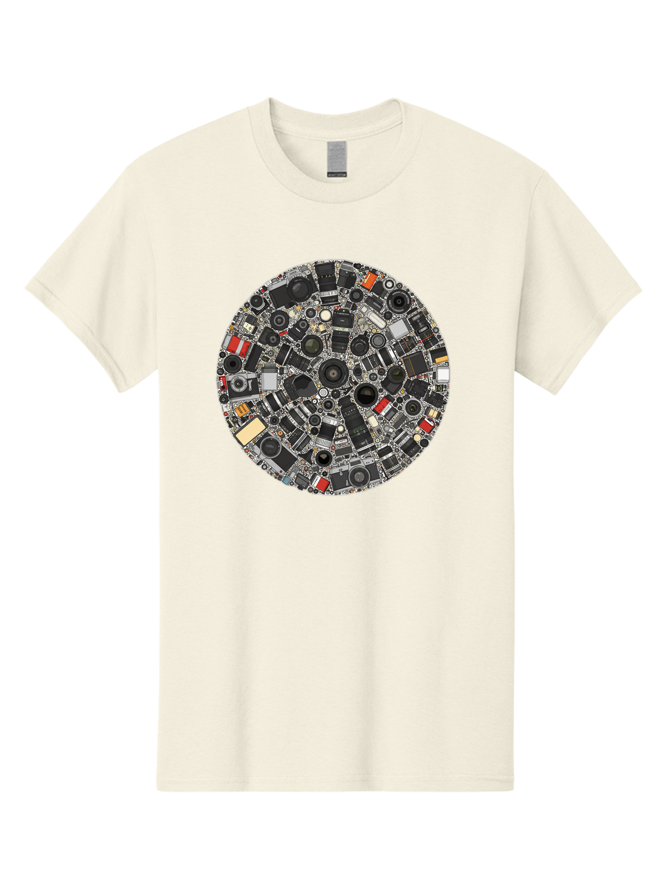 Camera-Parts-Mosaic Men'S Graphic Tee, 100% Cotton, Comfortable Casual Summer Wear, Machine Washable, Camera Parts, Lenses, Photography Equipment, Vintage Cameras, Camera Accessories, Photography Gear, Camera Lenses, Camera Collage, Bac773