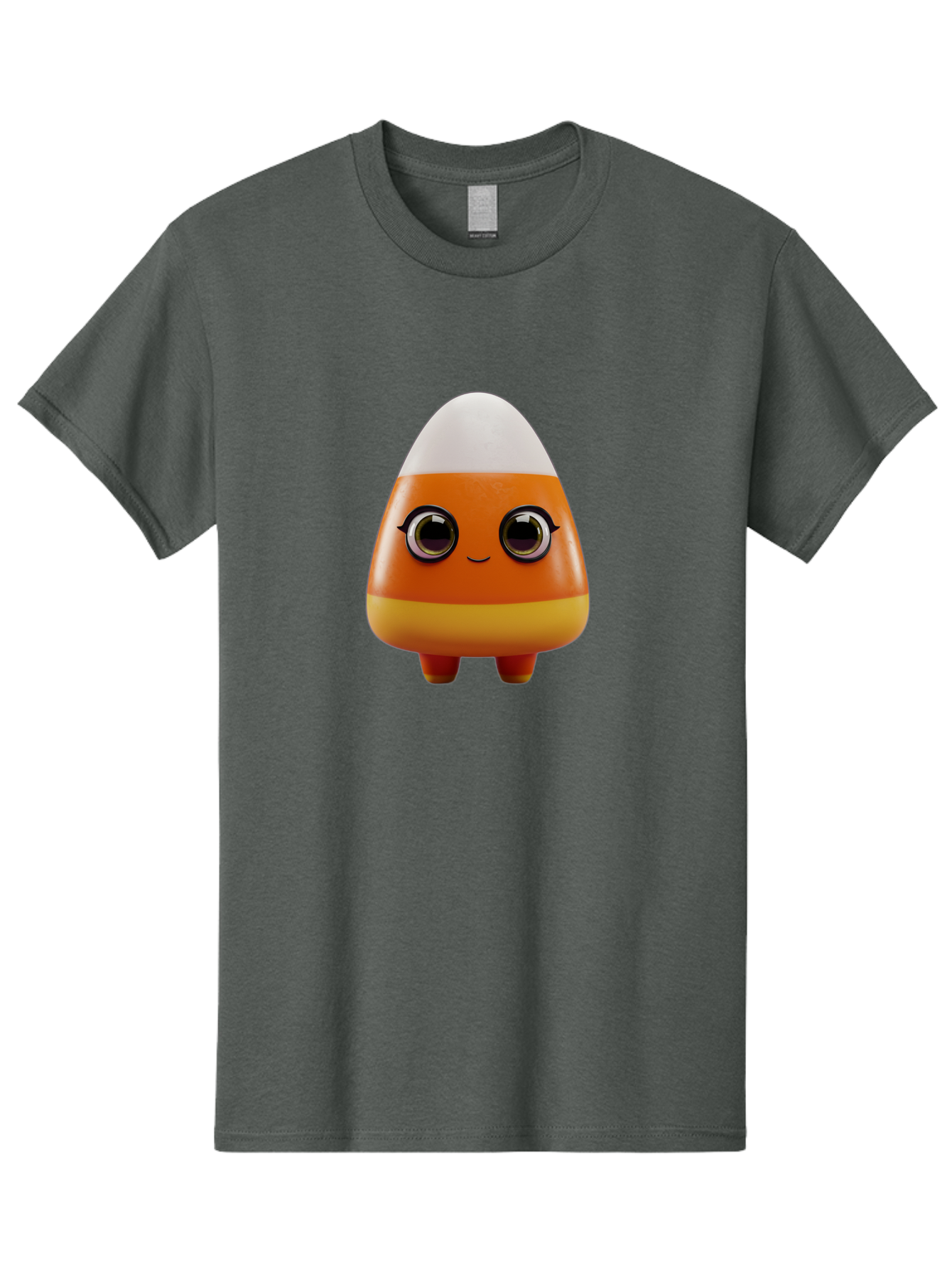 Candy-Corn-Character Men'S Graphic Tee, 100% Cotton, Comfortable Casual Summer Wear, Machine Washable, Candy Corn Character, Cartoon Candy, Halloween Treat, Sweet Character, Orange And Yellow Candy, Cute Candy Corn, Funny Character Design, Bac775