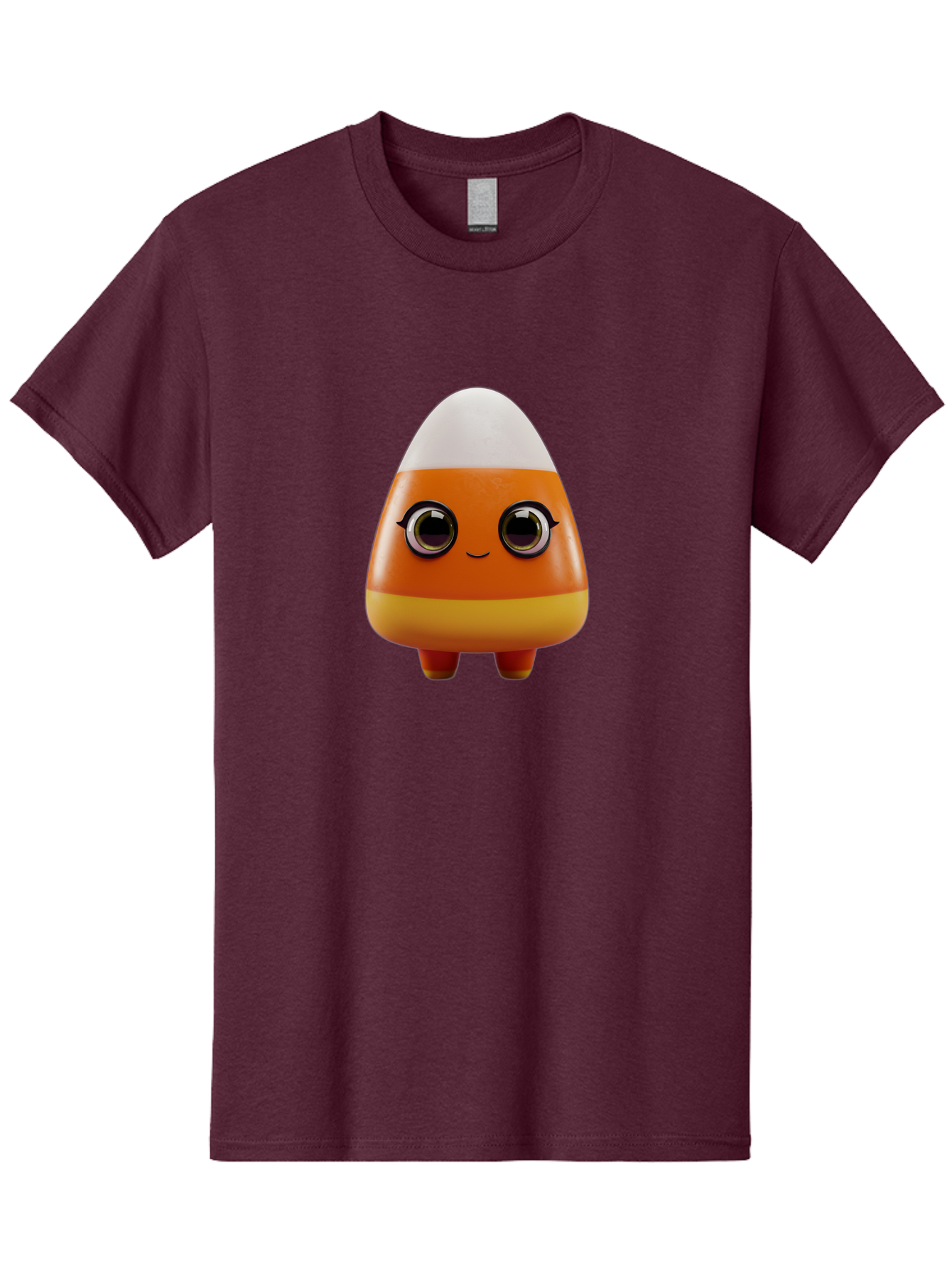 Candy-Corn-Character Men'S Graphic Tee, 100% Cotton, Comfortable Casual Summer Wear, Machine Washable, Candy Corn Character, Cartoon Candy, Halloween Treat, Sweet Character, Orange And Yellow Candy, Cute Candy Corn, Funny Character Design, Bac775