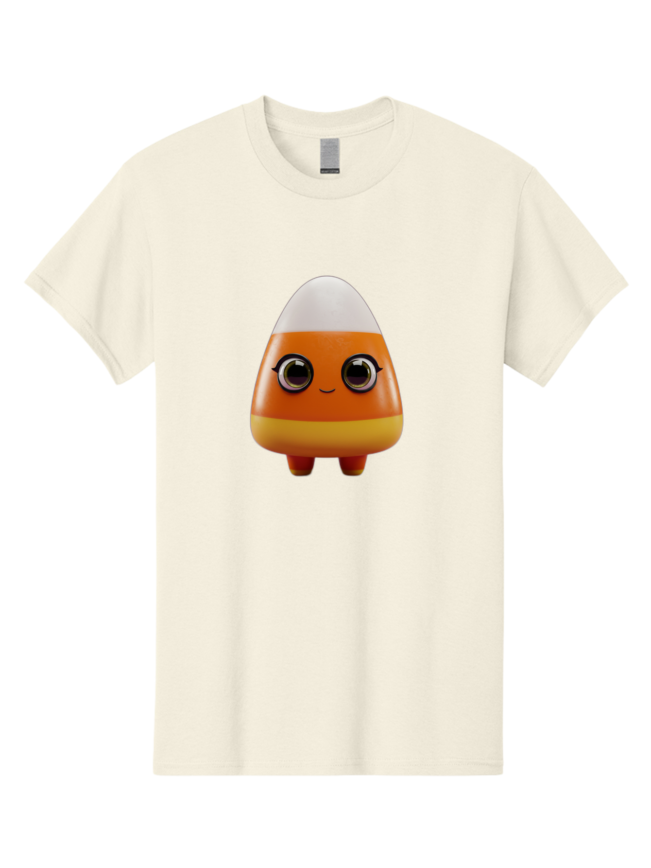 Candy-Corn-Character Men'S Graphic Tee, 100% Cotton, Comfortable Casual Summer Wear, Machine Washable, Candy Corn Character, Cartoon Candy, Halloween Treat, Sweet Character, Orange And Yellow Candy, Cute Candy Corn, Funny Character Design, Bac775