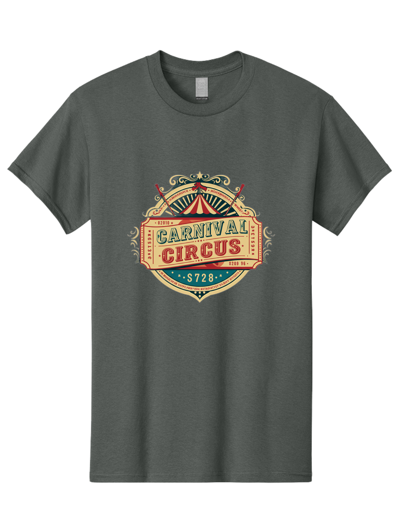 Carnival-Circus Men'S Graphic Tee, 100% Cotton, Comfortable Casual Summer Wear, Machine Washable, Vintage Carnival, Circus Ticket, Carnival Circus, Retro Style, Vintage Theme, Carnival Graphics, Circus Arts, Carnival Design, Bac784