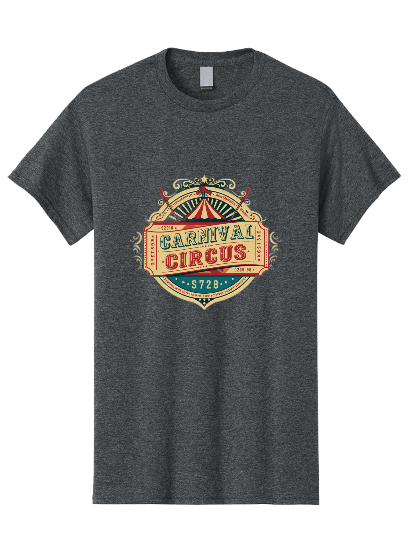 Carnival-Circus Men'S Graphic Tee, 100% Cotton, Comfortable Casual Summer Wear, Machine Washable, Vintage Carnival, Circus Ticket, Carnival Circus, Retro Style, Vintage Theme, Carnival Graphics, Circus Arts, Carnival Design, Bac784