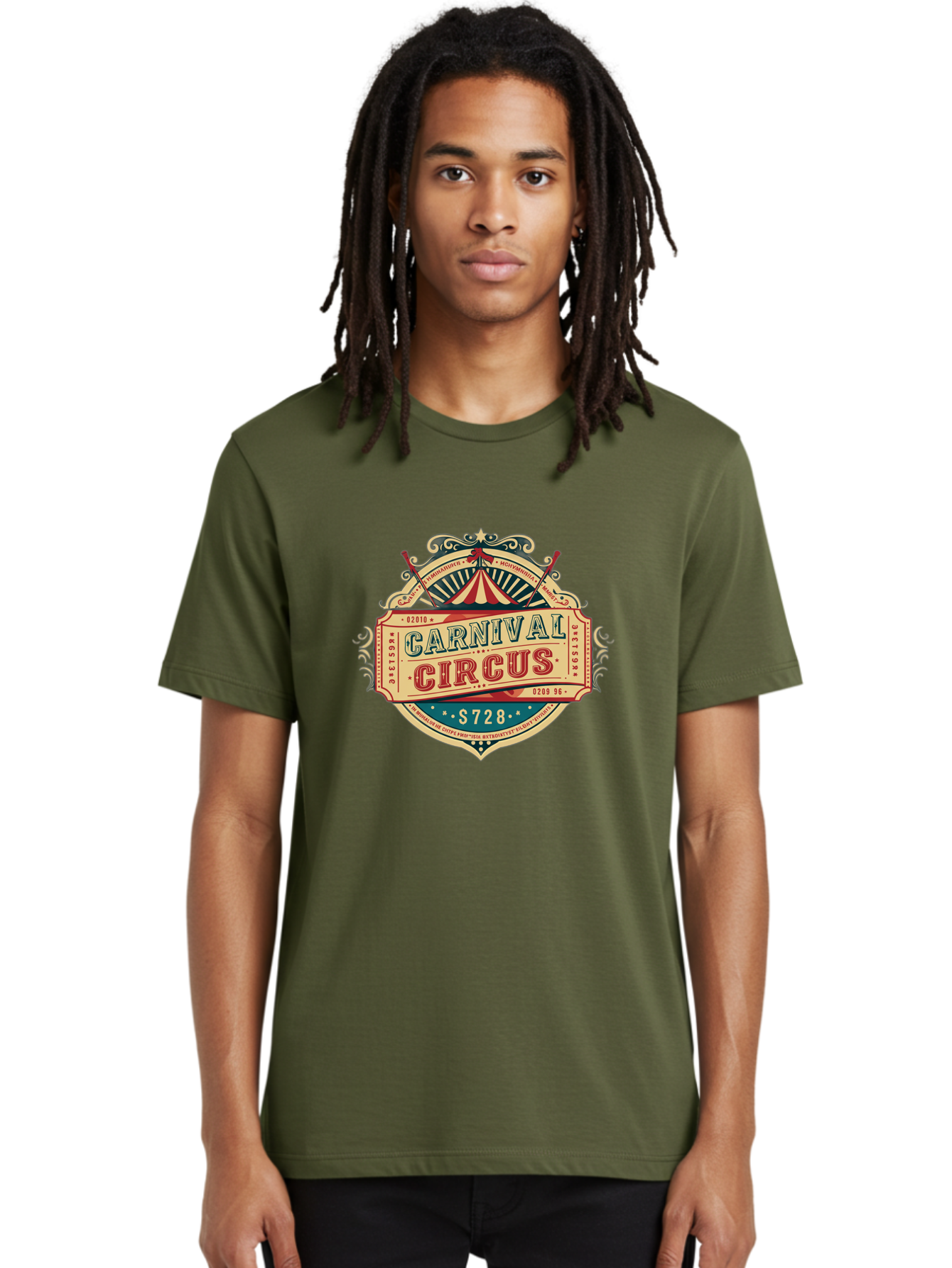 Carnival-Circus Men'S Graphic Tee, 100% Cotton, Comfortable Casual Summer Wear, Machine Washable, Vintage Carnival, Circus Ticket, Carnival Circus, Retro Style, Vintage Theme, Carnival Graphics, Circus Arts, Carnival Design, Bac784
