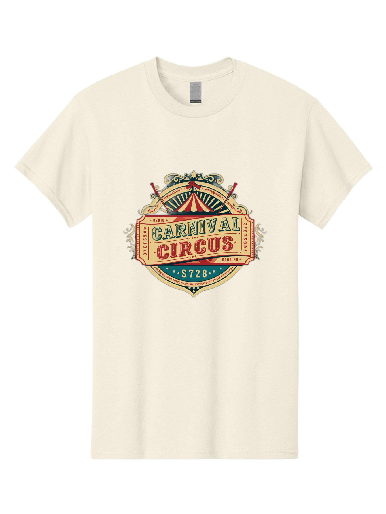 Carnival-Circus Men'S Graphic Tee, 100% Cotton, Comfortable Casual Summer Wear, Machine Washable, Vintage Carnival, Circus Ticket, Carnival Circus, Retro Style, Vintage Theme, Carnival Graphics, Circus Arts, Carnival Design, Bac784