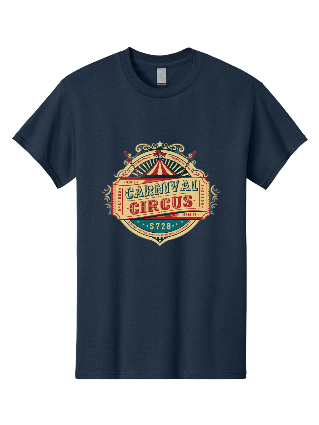 Carnival-Circus Men'S Graphic Tee, 100% Cotton, Comfortable Casual Summer Wear, Machine Washable, Vintage Carnival, Circus Ticket, Carnival Circus, Retro Style, Vintage Theme, Carnival Graphics, Circus Arts, Carnival Design, Bac784
