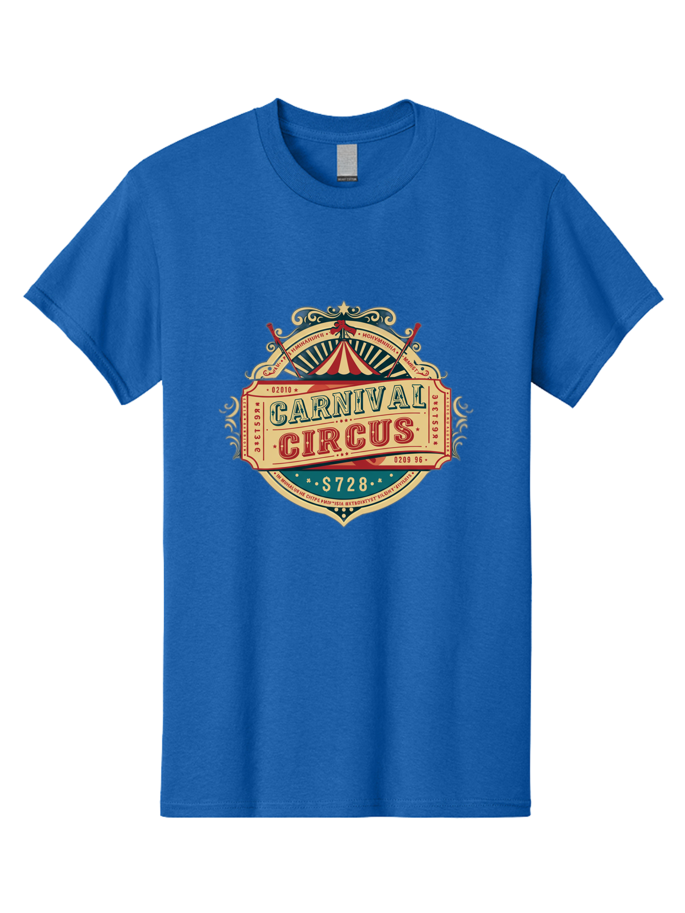 Carnival-Circus Men'S Graphic Tee, 100% Cotton, Comfortable Casual Summer Wear, Machine Washable, Vintage Carnival, Circus Ticket, Carnival Circus, Retro Style, Vintage Theme, Carnival Graphics, Circus Arts, Carnival Design, Bac784