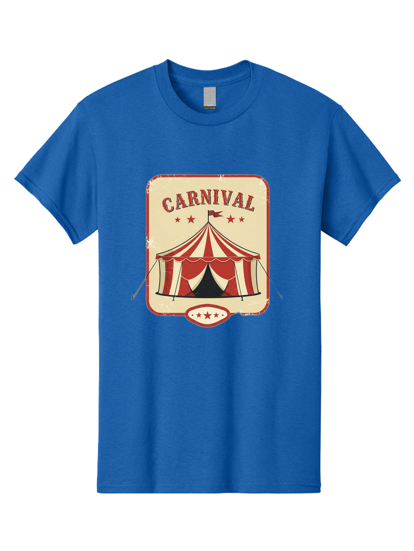 Carnival Men'S Graphic Tee, 100% Cotton, Comfortable Casual Summer Wear, Machine Washable, Red And White Striped Tent, Carnival Theme, Vintage Style, Retro Design, Entertainment, Circus Atmosphere, Classic Tent, Funfair Bac785