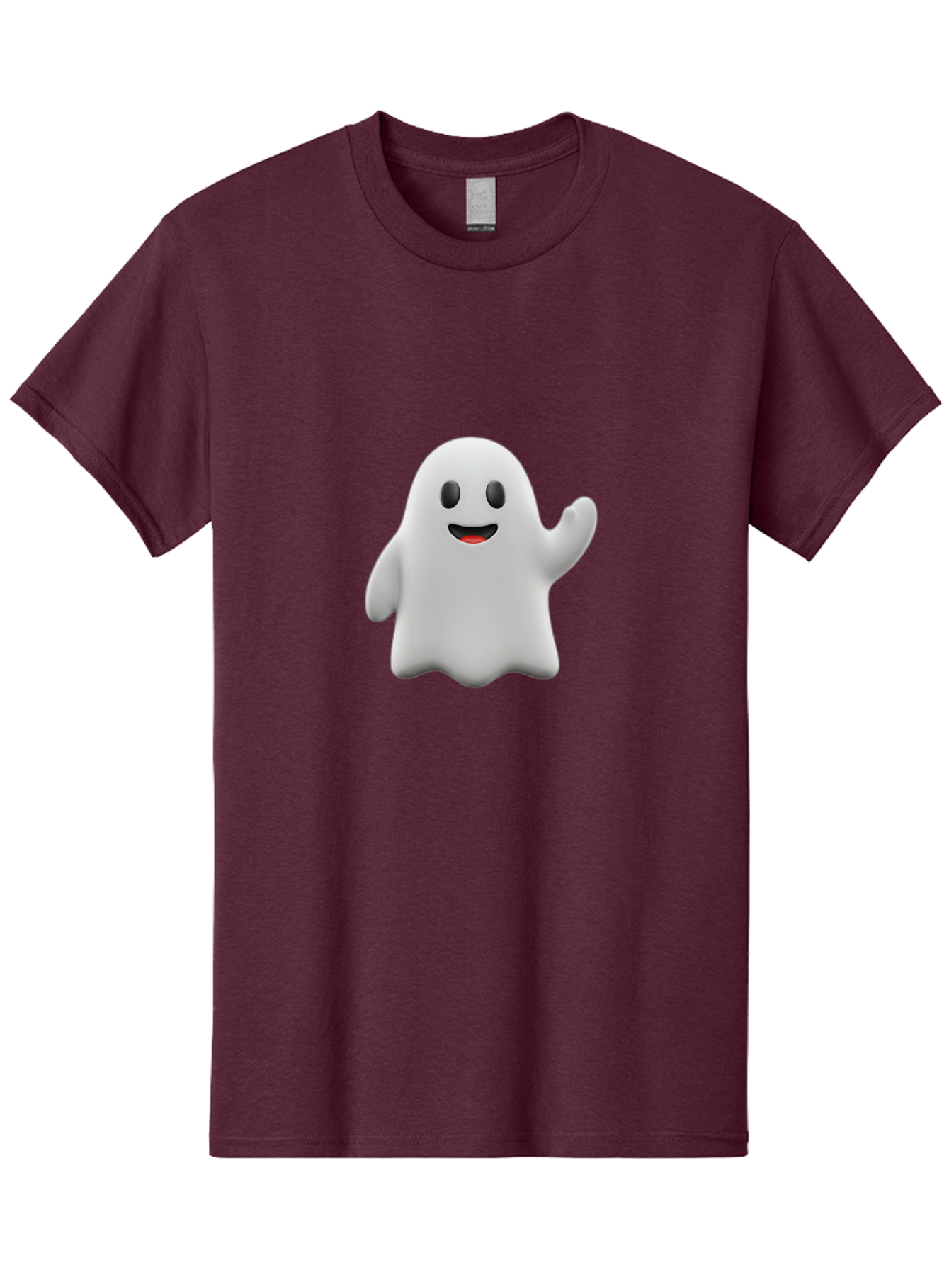 Casper-Ghost Men'S Graphic Tee, 100% Cotton, Comfortable Casual Summer Wear, Machine Washable, Smiling Ghost, Friendly Ghost, Cartoon Character, Happy Face, Waving Gesture, Halloween Spirit, Spooky Friendly, Digital Illustration, 3D Rendering Bac794