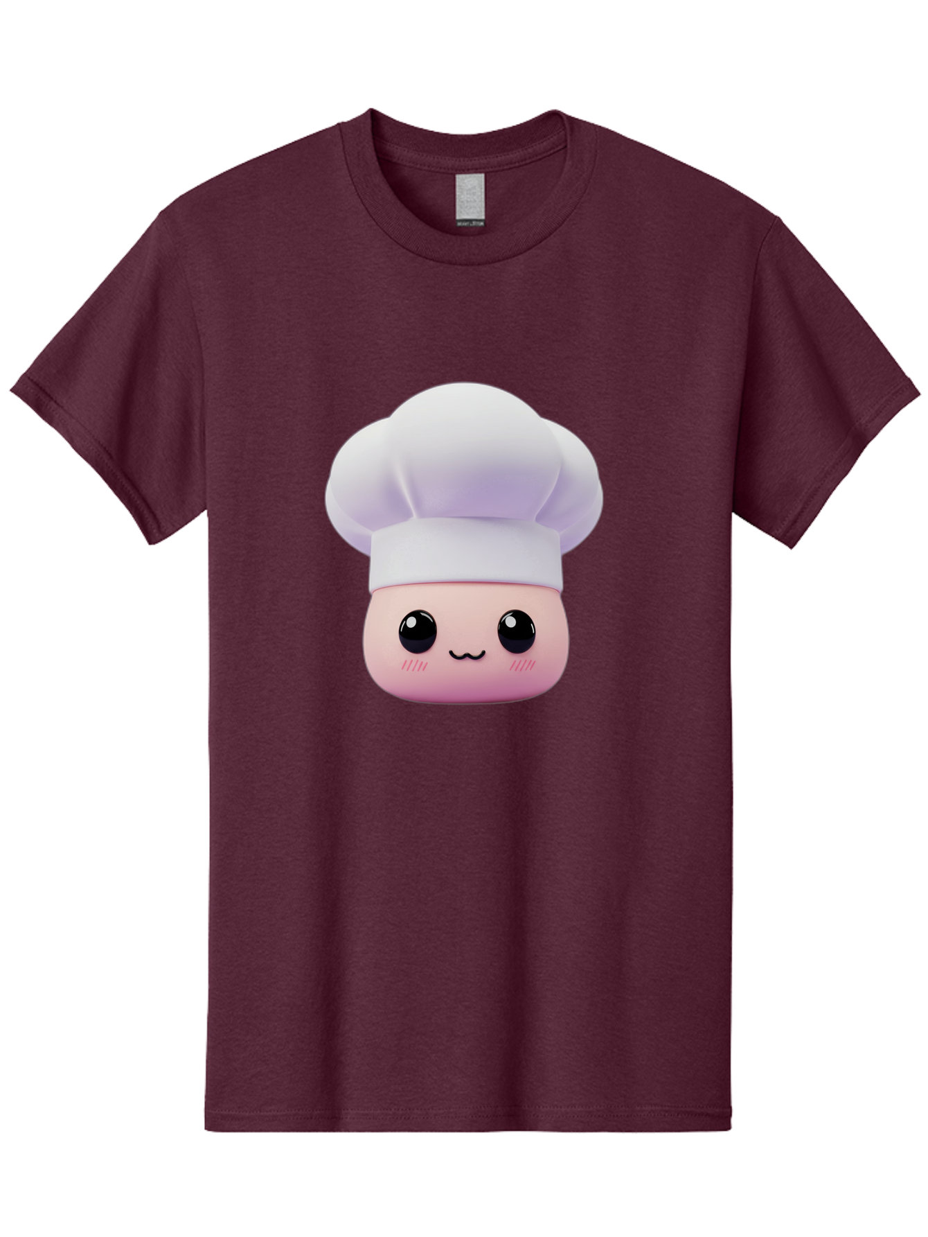 Chef-4 Men'S Graphic Tee, 100% Cotton, Comfortable Casual Summer Wear, Machine Washable, Cartoon Chef Character, Chef Hat, Cute Face, Cooking Theme, Kawaii Style, Chef Illustration, Culinary Art, Chef Mascot Bac807