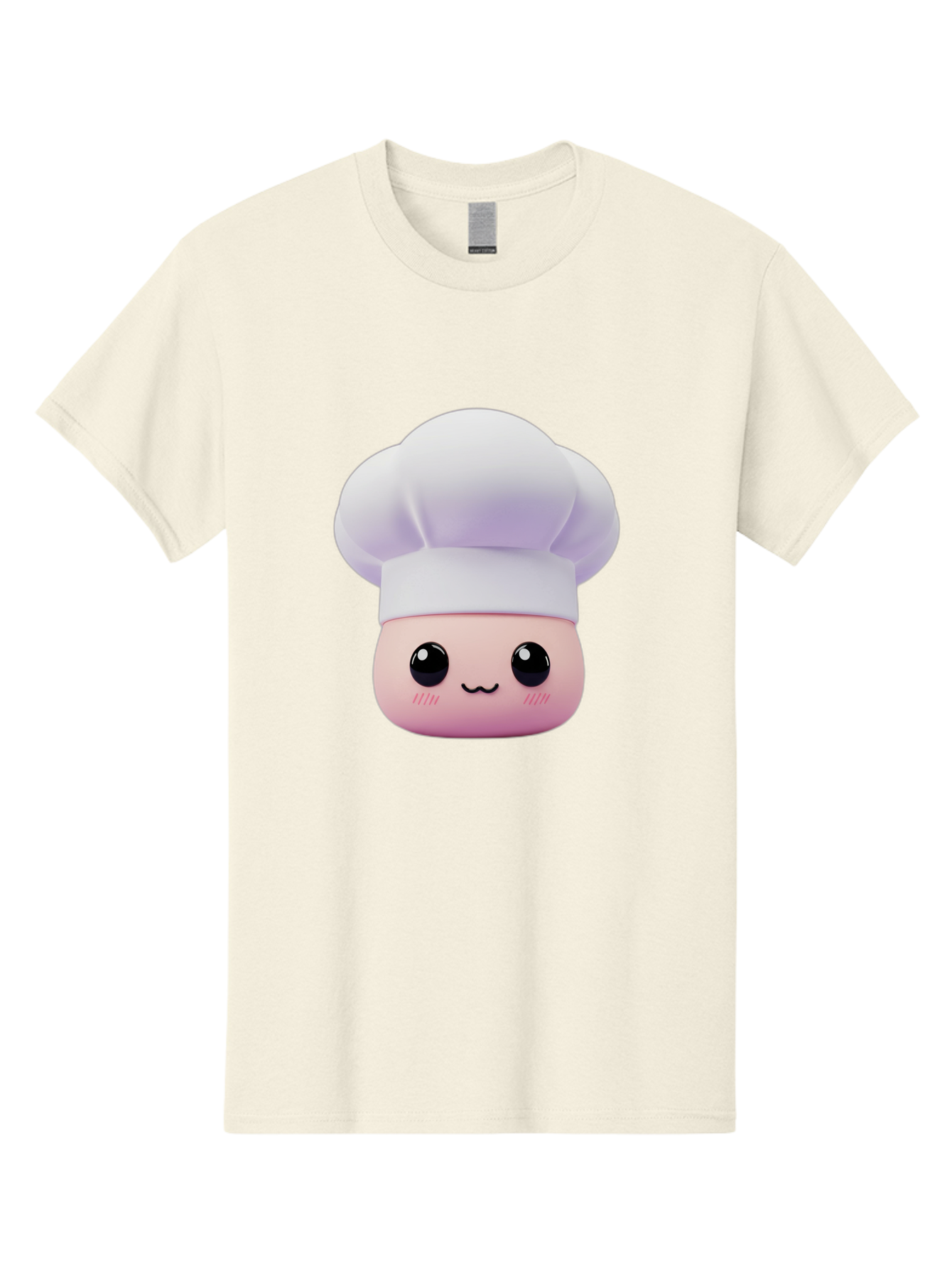 Chef-4 Men'S Graphic Tee, 100% Cotton, Comfortable Casual Summer Wear, Machine Washable, Cartoon Chef Character, Chef Hat, Cute Face, Cooking Theme, Kawaii Style, Chef Illustration, Culinary Art, Chef Mascot Bac807