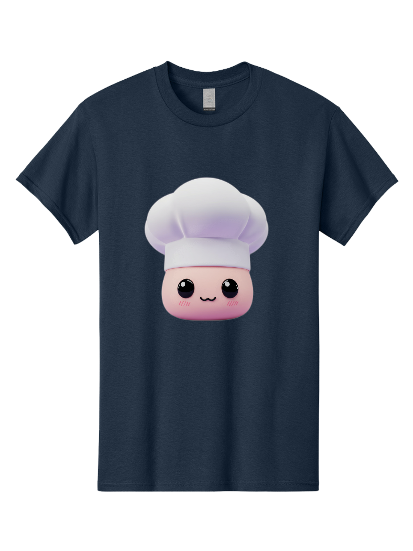 Chef-4 Men'S Graphic Tee, 100% Cotton, Comfortable Casual Summer Wear, Machine Washable, Cartoon Chef Character, Chef Hat, Cute Face, Cooking Theme, Kawaii Style, Chef Illustration, Culinary Art, Chef Mascot Bac807