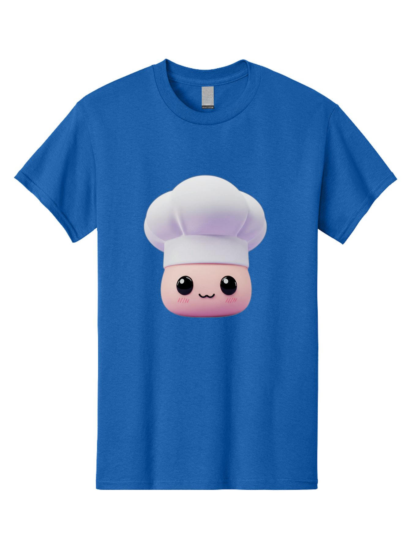 Chef-4 Men'S Graphic Tee, 100% Cotton, Comfortable Casual Summer Wear, Machine Washable, Cartoon Chef Character, Chef Hat, Cute Face, Cooking Theme, Kawaii Style, Chef Illustration, Culinary Art, Chef Mascot Bac807