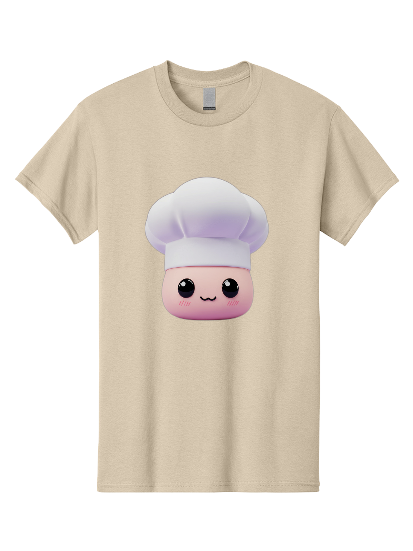Chef-4 Men'S Graphic Tee, 100% Cotton, Comfortable Casual Summer Wear, Machine Washable, Cartoon Chef Character, Chef Hat, Cute Face, Cooking Theme, Kawaii Style, Chef Illustration, Culinary Art, Chef Mascot Bac807