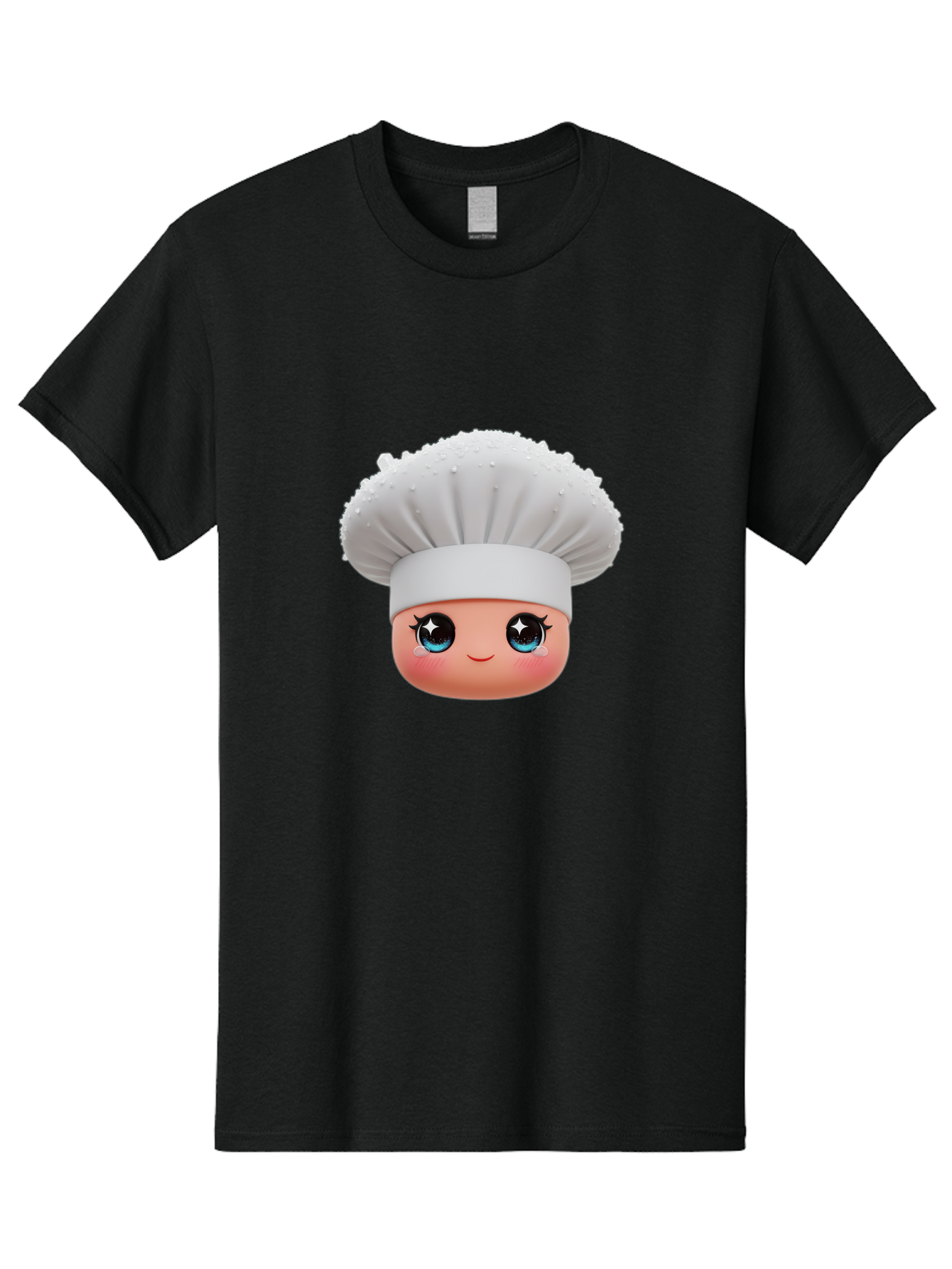 Chef-Hat-Emoji Men'S Graphic Tee, 100% Cotton, Comfortable Casual Summer Wear, Machine Washable, Cartoon Chef, Cooking Emoji, Chef Hat, Cute Face, Sparkly Eyes, Blue Eyes, Culinary Art, Chef Character, Cartoon Character, Cooking Symbol, Bac830