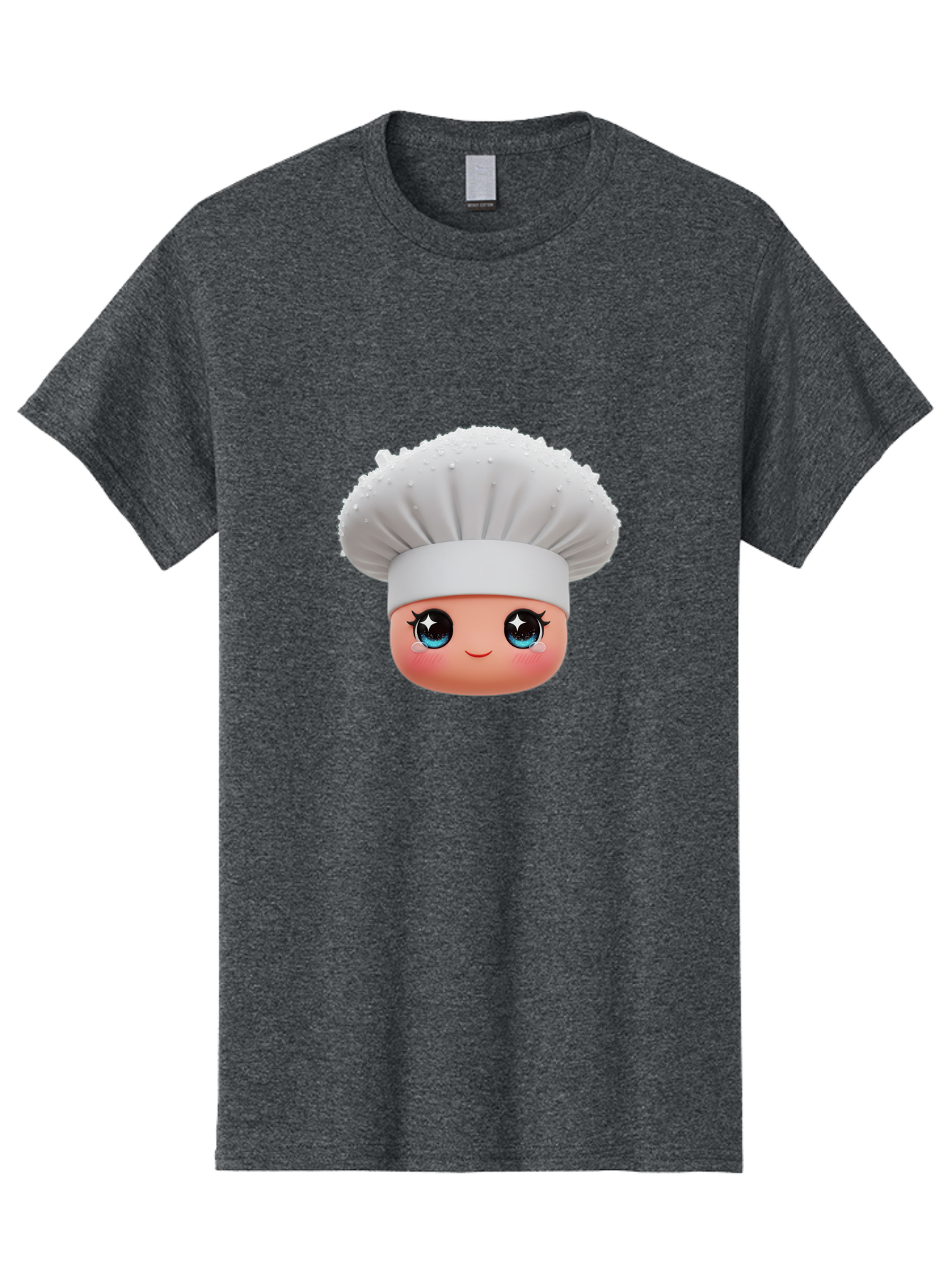 Chef-Hat-Emoji Men'S Graphic Tee, 100% Cotton, Comfortable Casual Summer Wear, Machine Washable, Cartoon Chef, Cooking Emoji, Chef Hat, Cute Face, Sparkly Eyes, Blue Eyes, Culinary Art, Chef Character, Cartoon Character, Cooking Symbol, Bac830