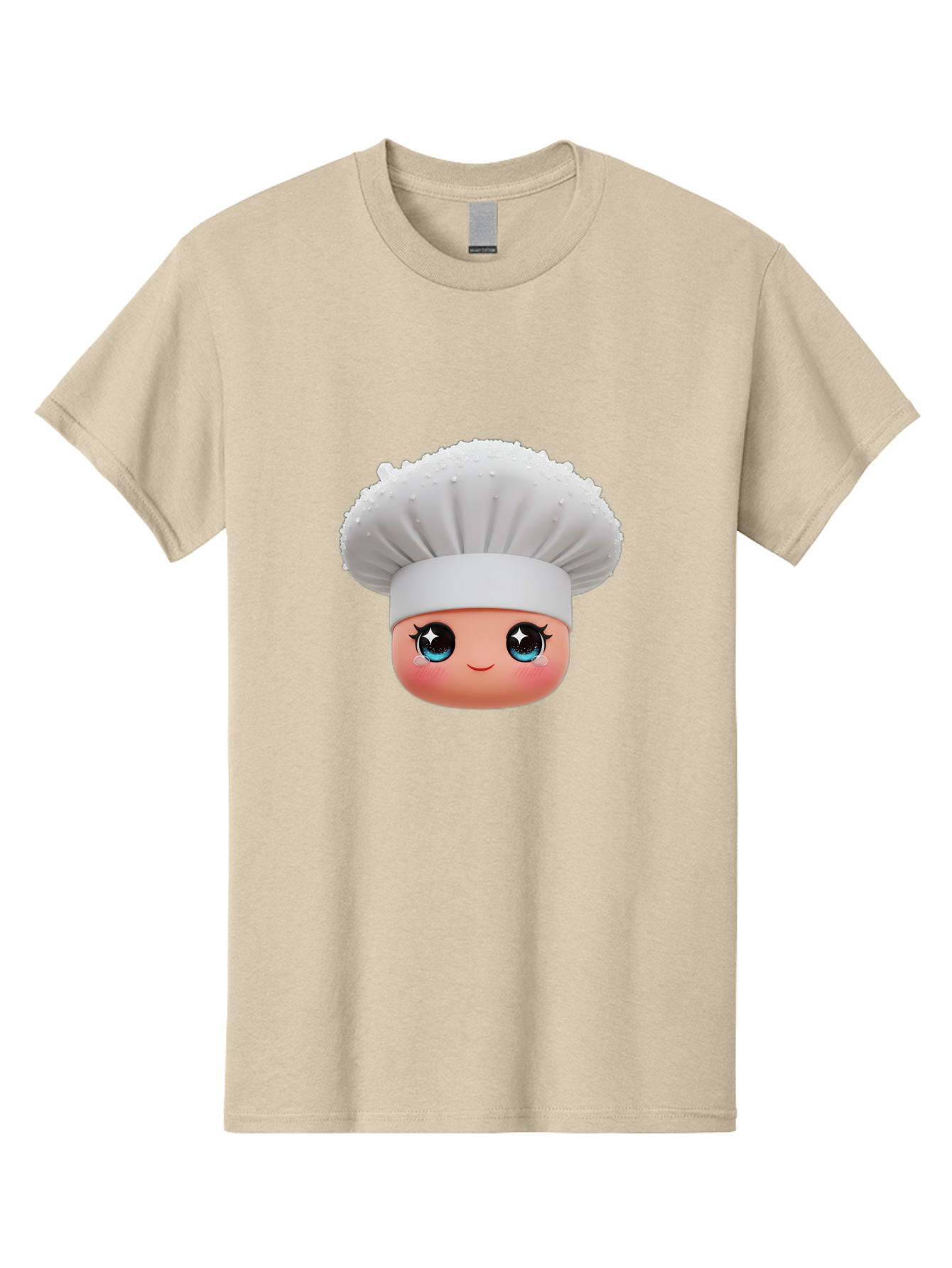 Chef-Hat-Emoji Men'S Graphic Tee, 100% Cotton, Comfortable Casual Summer Wear, Machine Washable, Cartoon Chef, Cooking Emoji, Chef Hat, Cute Face, Sparkly Eyes, Blue Eyes, Culinary Art, Chef Character, Cartoon Character, Cooking Symbol, Bac830