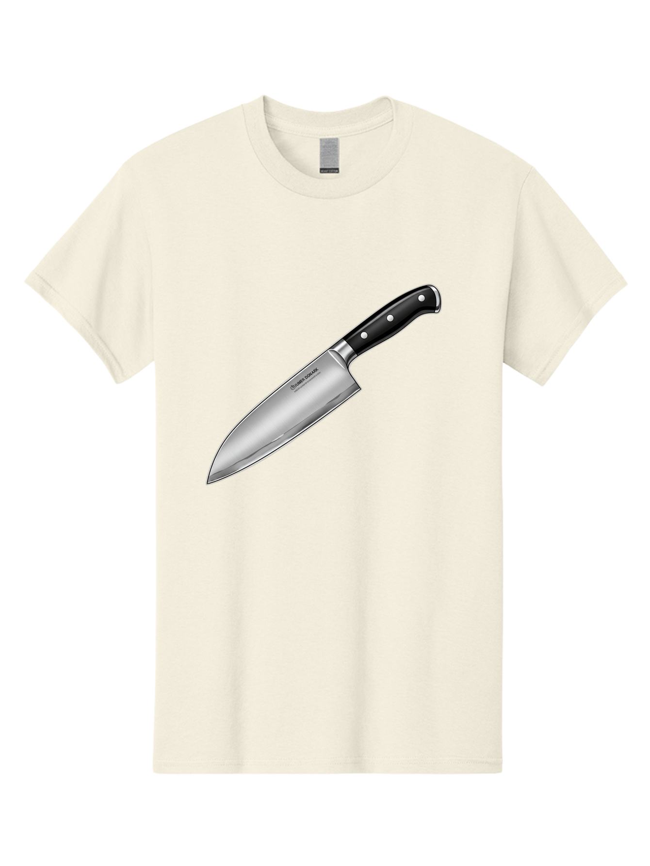 Chef-Knife Men'S Graphic Tee, 100% Cotton, Comfortable Casual Summer Wear, Machine Washable, High-Quality Kitchen Knife, Sharp Blade, Stainless Steel, Chef'S Knife, Cooking Essentials, Kitchen Utensils, Culinary Tools, Precise Cutting, Bac835