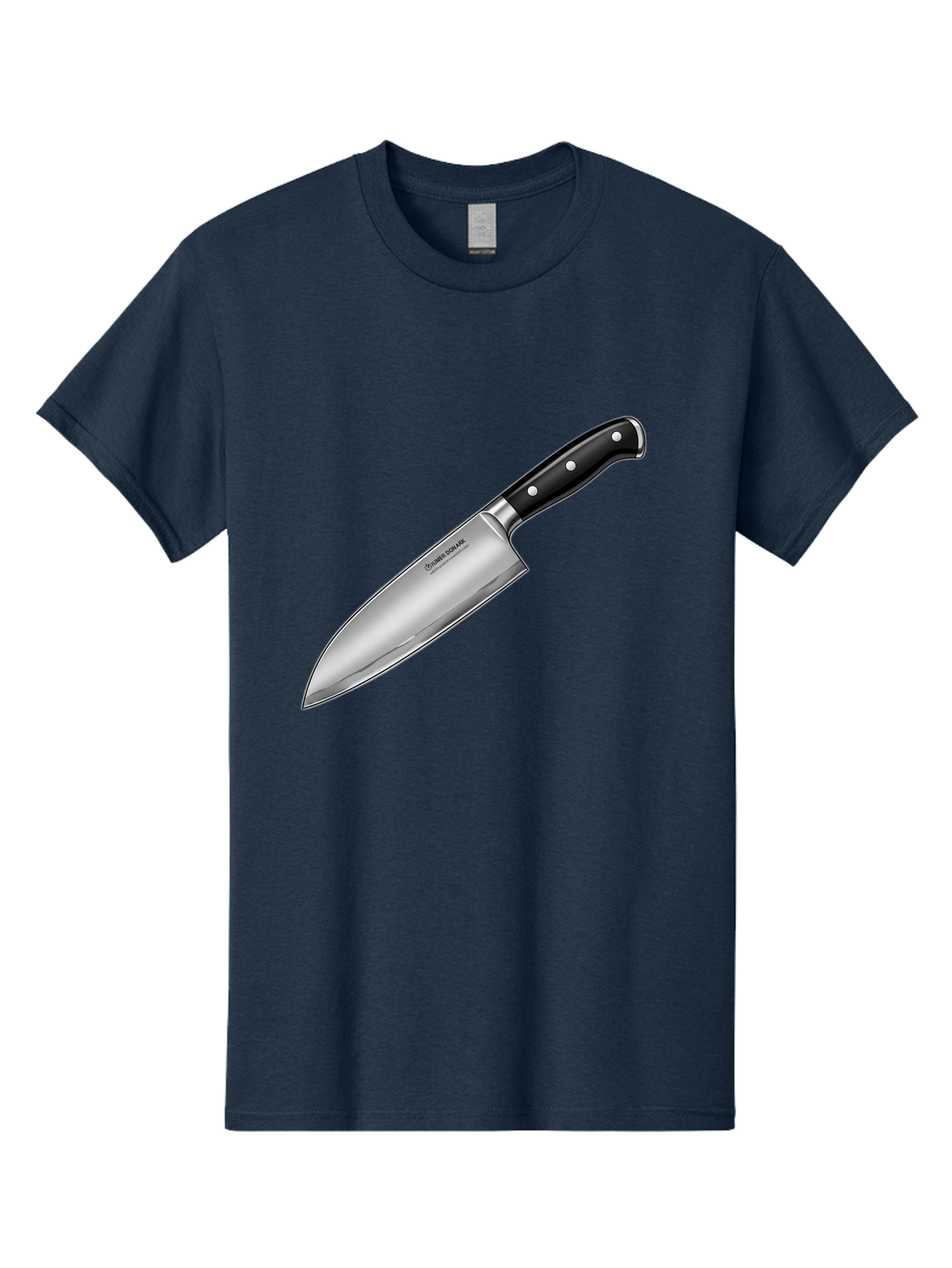 Chef-Knife Men'S Graphic Tee, 100% Cotton, Comfortable Casual Summer Wear, Machine Washable, High-Quality Kitchen Knife, Sharp Blade, Stainless Steel, Chef'S Knife, Cooking Essentials, Kitchen Utensils, Culinary Tools, Precise Cutting, Bac835