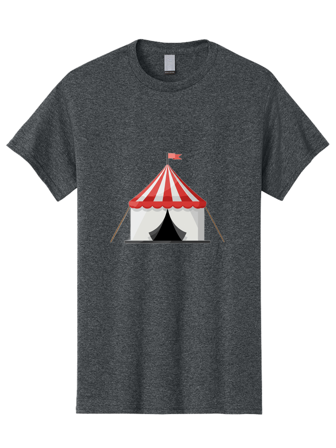 Circus-Tent Men'S Graphic Tee, 100% Cotton, Comfortable Casual Summer Wear, Machine Washable, Red And White Striped Tent, Circus, Carnival, Entertainment, Event, Festival, Fun, Excitement, Adventure, Show Bac855