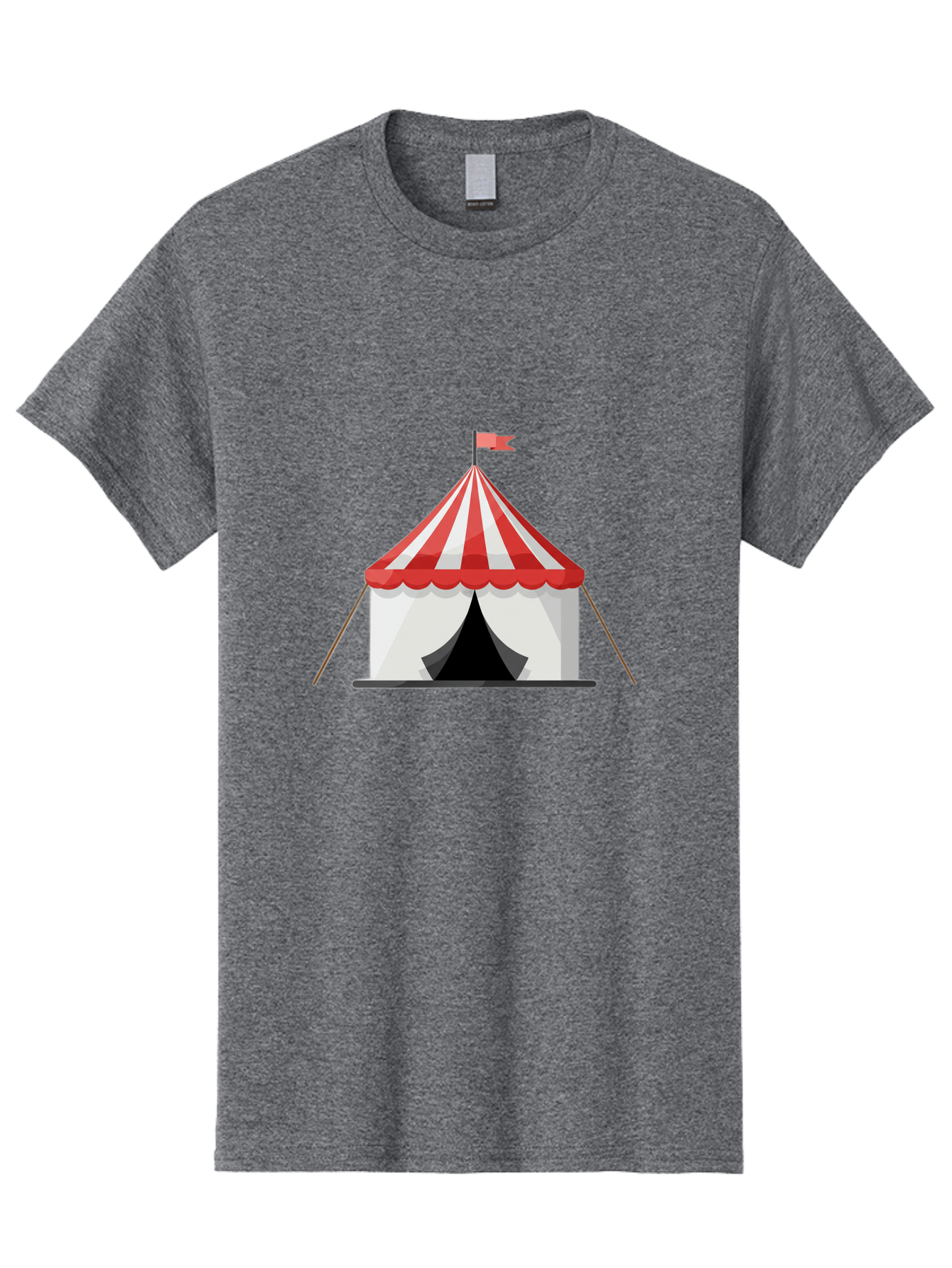 Circus-Tent Men'S Graphic Tee, 100% Cotton, Comfortable Casual Summer Wear, Machine Washable, Red And White Striped Tent, Circus, Carnival, Entertainment, Event, Festival, Fun, Excitement, Adventure, Show Bac855