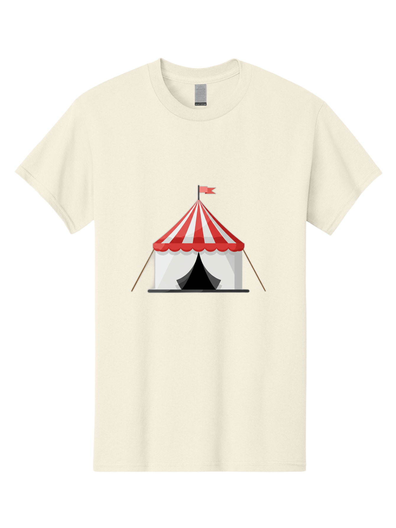 Circus-Tent Men'S Graphic Tee, 100% Cotton, Comfortable Casual Summer Wear, Machine Washable, Red And White Striped Tent, Circus, Carnival, Entertainment, Event, Festival, Fun, Excitement, Adventure, Show Bac855