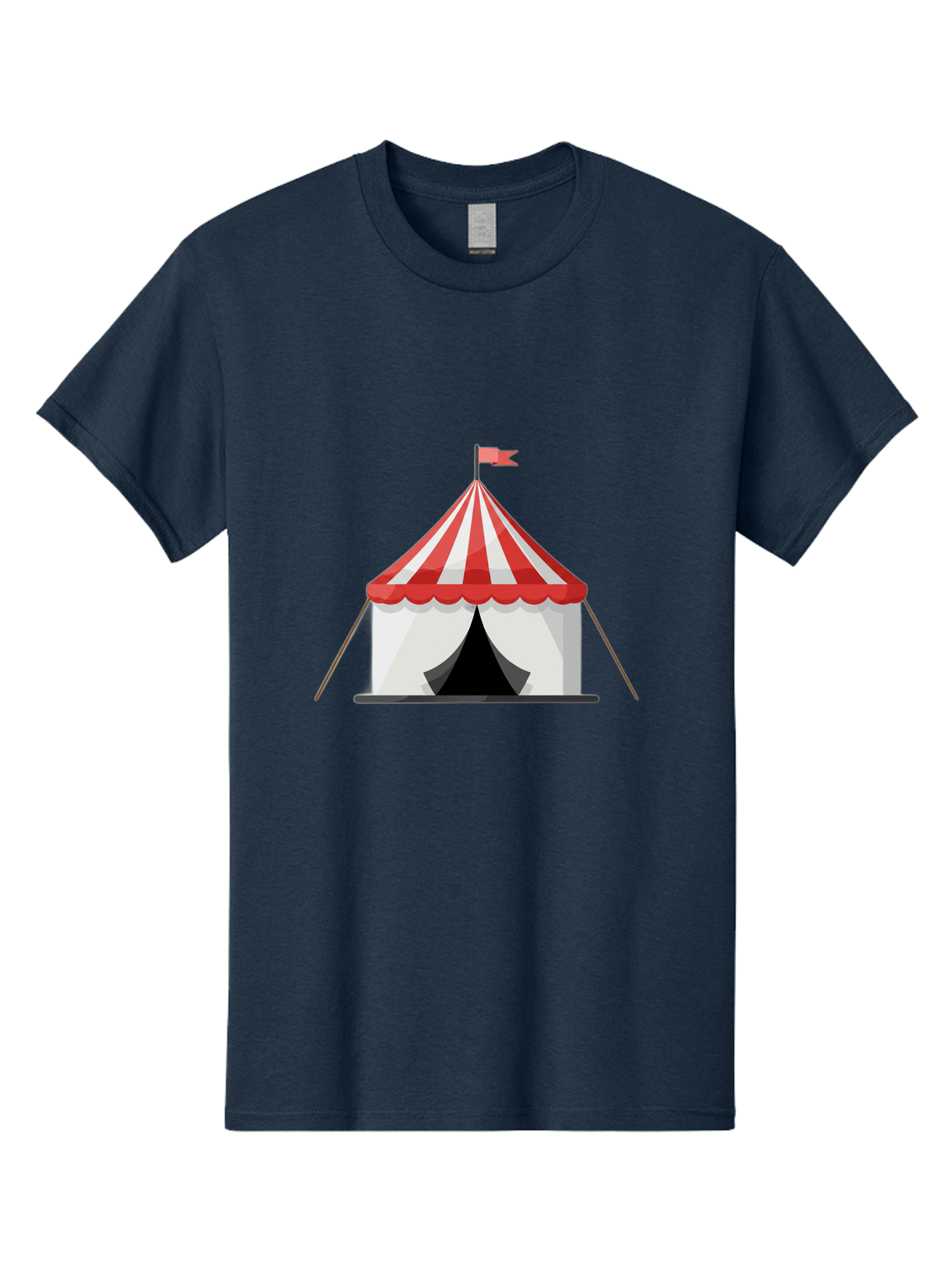 Circus-Tent Men'S Graphic Tee, 100% Cotton, Comfortable Casual Summer Wear, Machine Washable, Red And White Striped Tent, Circus, Carnival, Entertainment, Event, Festival, Fun, Excitement, Adventure, Show Bac855
