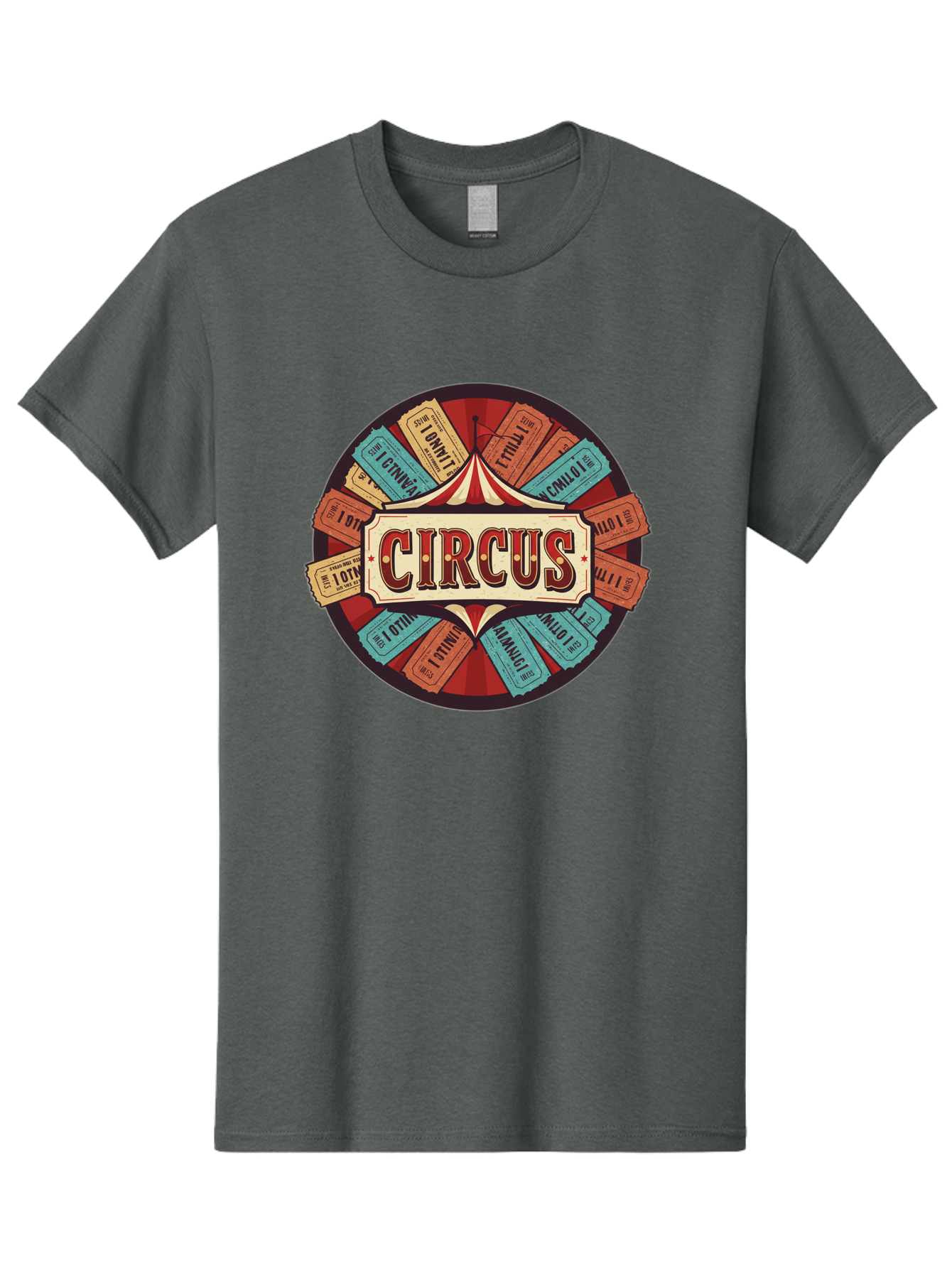 Circus Men'S Graphic Tee, 100% Cotton, Comfortable Casual Summer Wear, Machine Washable, Vintage Circus Tickets, Retro Carnival Theme, Circus Tent, Admission Tickets, Classic Circus Design, Nostalgic Entertainment, Carnival Graphics Bac856