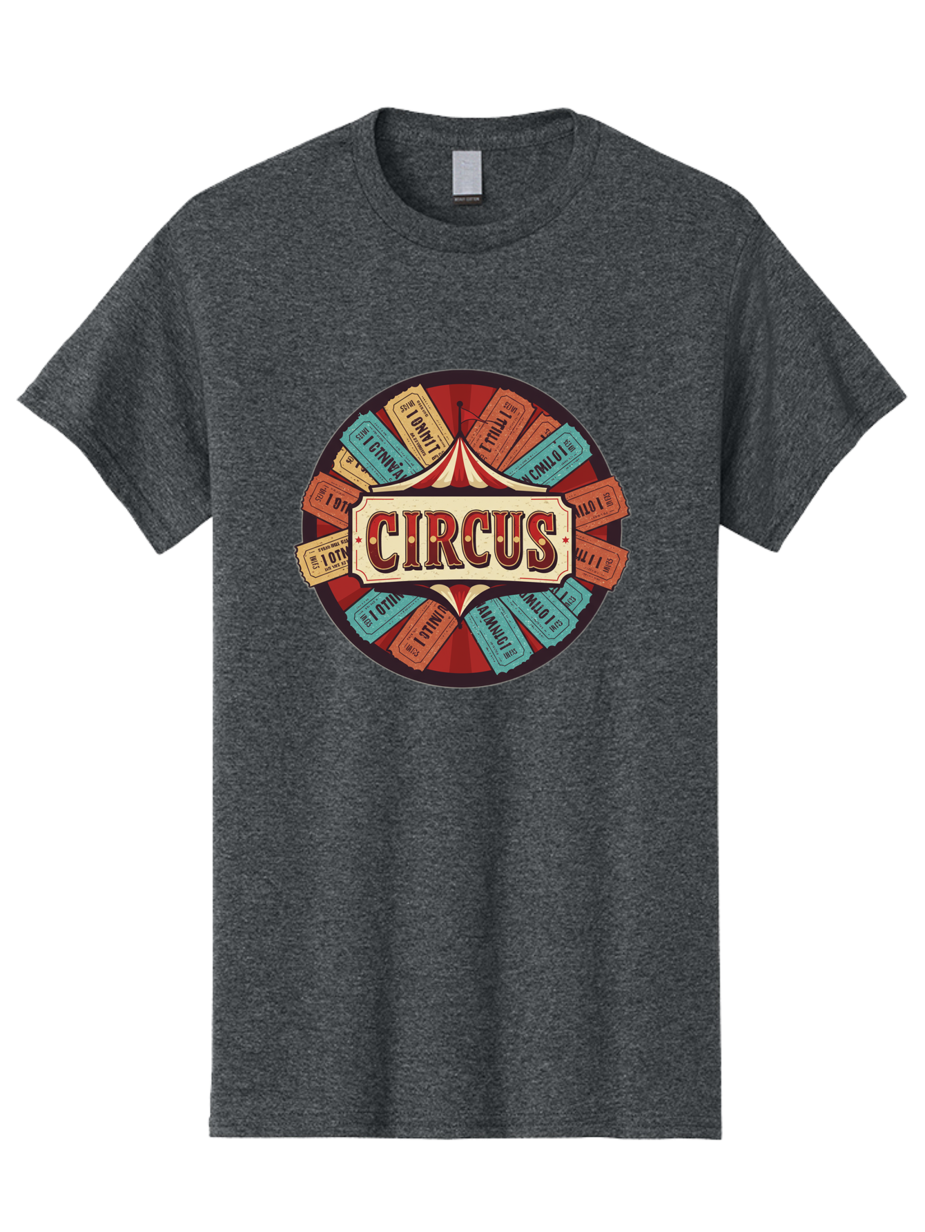 Circus Men'S Graphic Tee, 100% Cotton, Comfortable Casual Summer Wear, Machine Washable, Vintage Circus Tickets, Retro Carnival Theme, Circus Tent, Admission Tickets, Classic Circus Design, Nostalgic Entertainment, Carnival Graphics Bac856