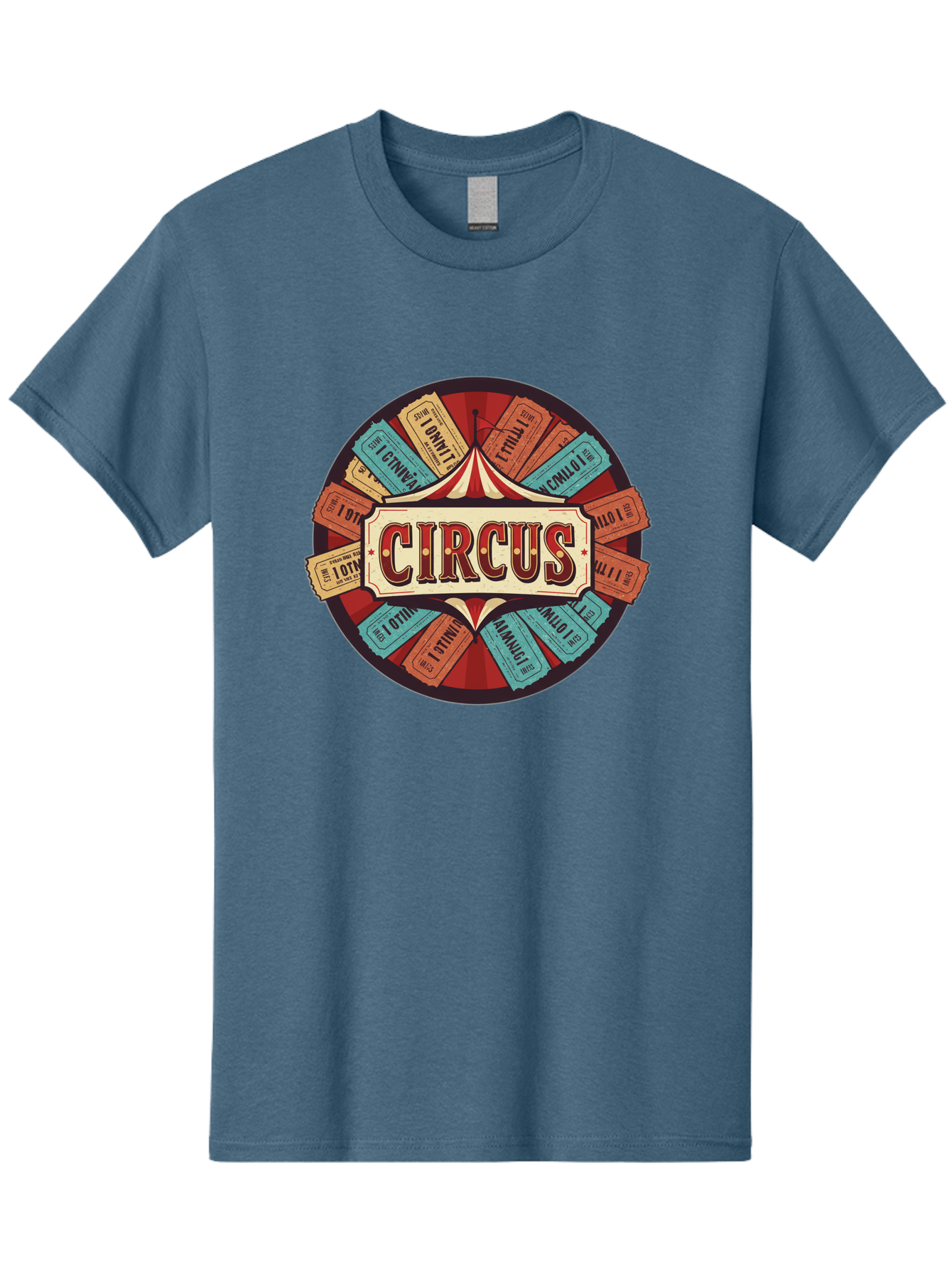 Circus Men'S Graphic Tee, 100% Cotton, Comfortable Casual Summer Wear, Machine Washable, Vintage Circus Tickets, Retro Carnival Theme, Circus Tent, Admission Tickets, Classic Circus Design, Nostalgic Entertainment, Carnival Graphics Bac856