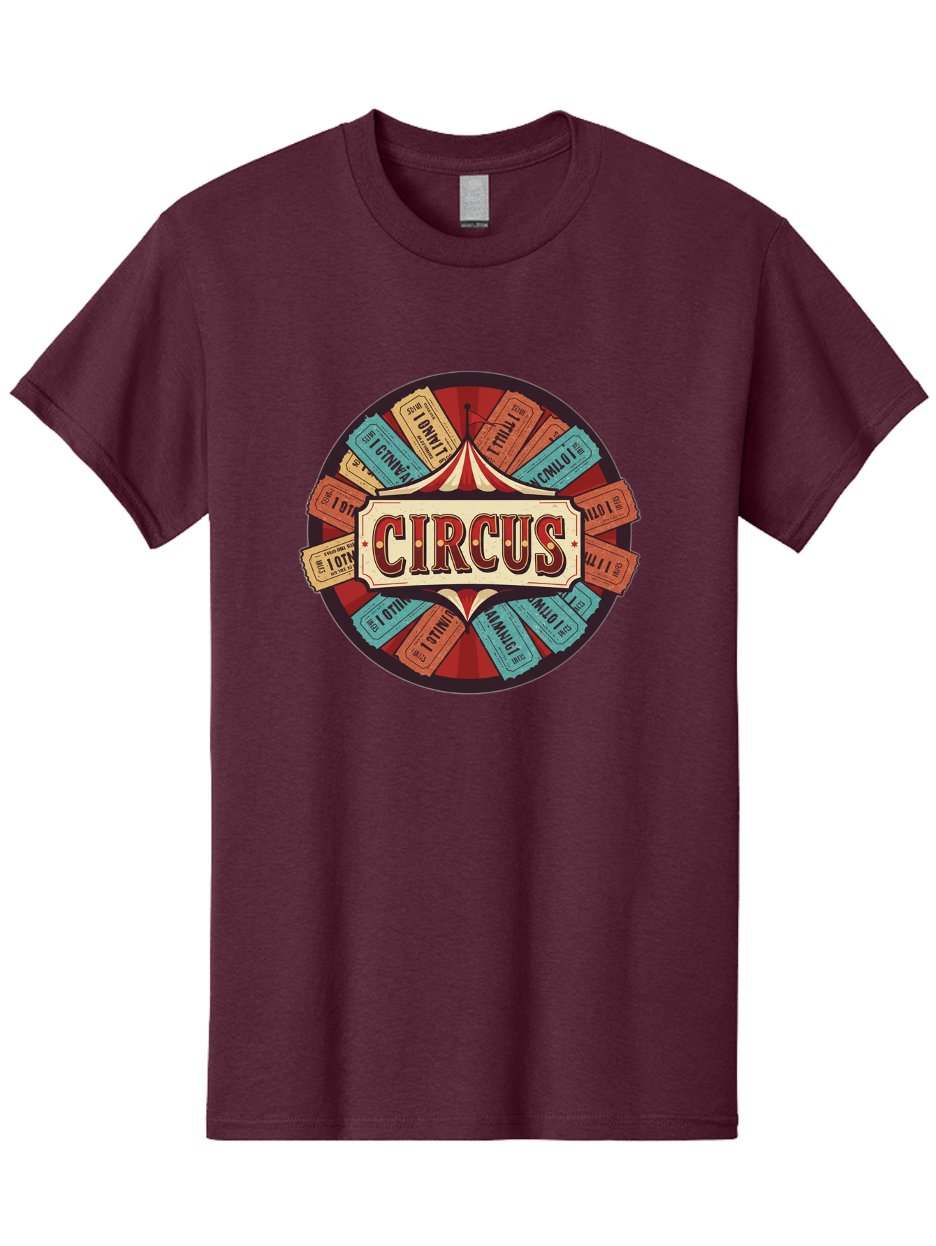 Circus Men'S Graphic Tee, 100% Cotton, Comfortable Casual Summer Wear, Machine Washable, Vintage Circus Tickets, Retro Carnival Theme, Circus Tent, Admission Tickets, Classic Circus Design, Nostalgic Entertainment, Carnival Graphics Bac856