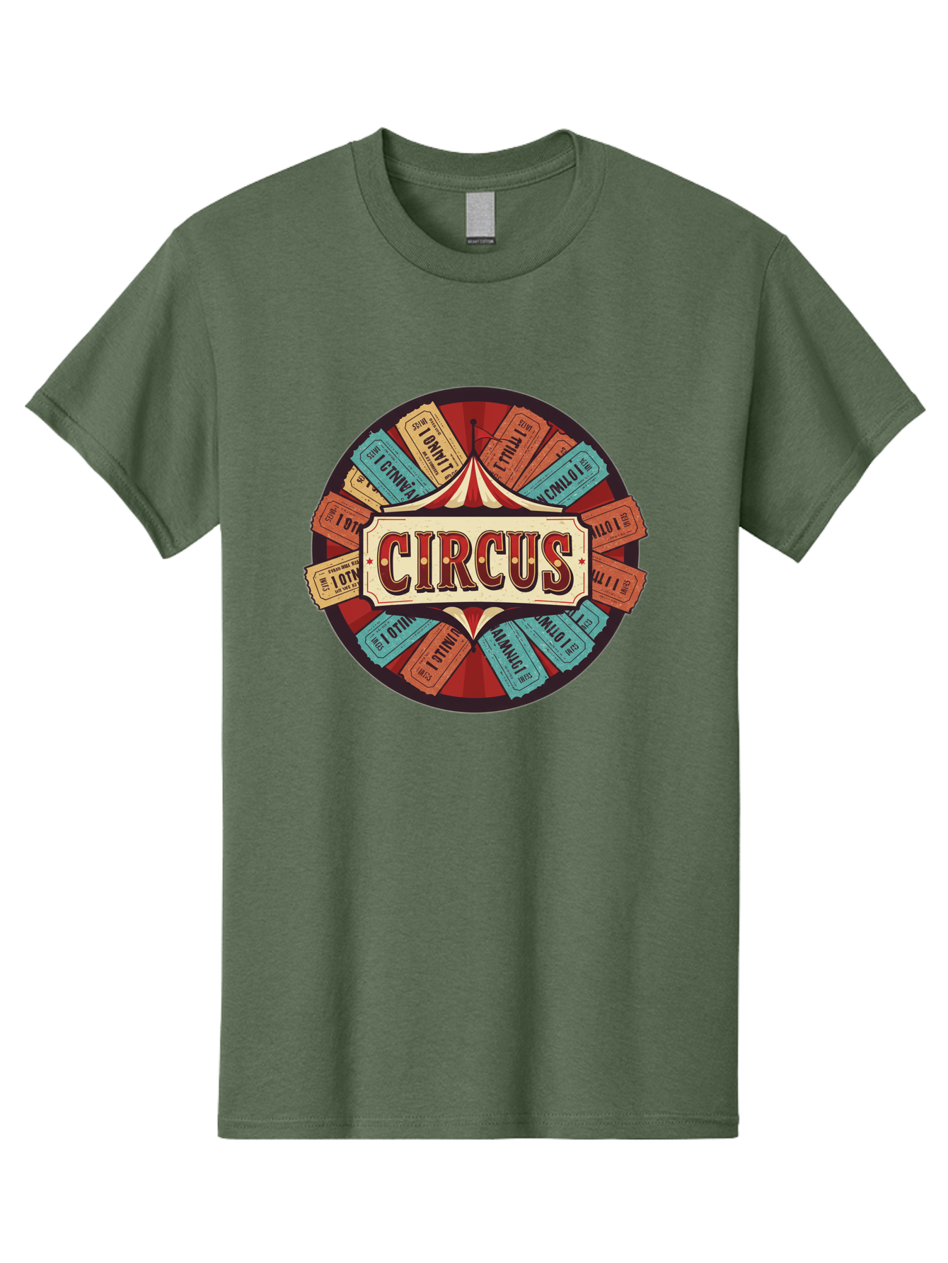 Circus Men'S Graphic Tee, 100% Cotton, Comfortable Casual Summer Wear, Machine Washable, Vintage Circus Tickets, Retro Carnival Theme, Circus Tent, Admission Tickets, Classic Circus Design, Nostalgic Entertainment, Carnival Graphics Bac856