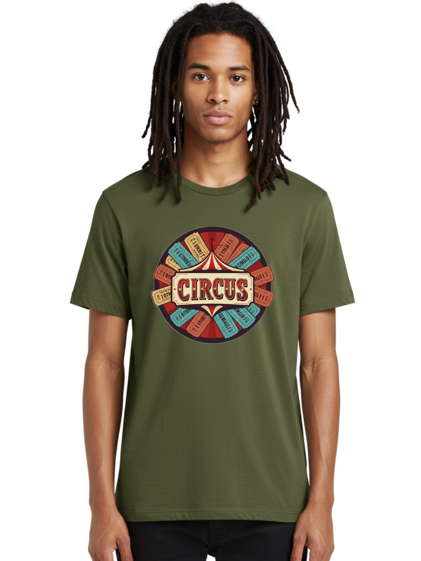 Circus Men'S Graphic Tee, 100% Cotton, Comfortable Casual Summer Wear, Machine Washable, Vintage Circus Tickets, Retro Carnival Theme, Circus Tent, Admission Tickets, Classic Circus Design, Nostalgic Entertainment, Carnival Graphics Bac856