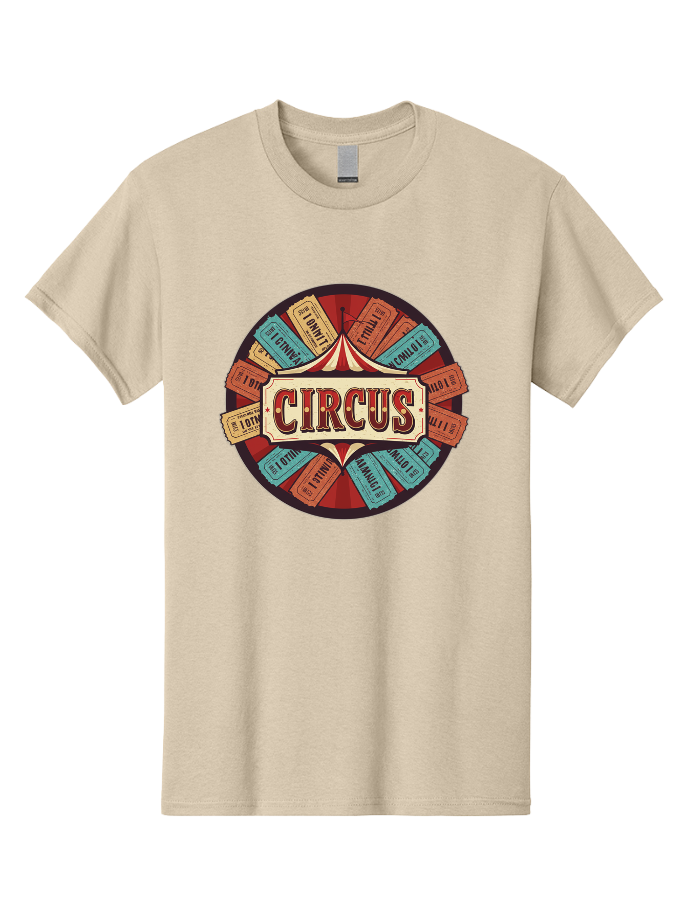 Circus Men'S Graphic Tee, 100% Cotton, Comfortable Casual Summer Wear, Machine Washable, Vintage Circus Tickets, Retro Carnival Theme, Circus Tent, Admission Tickets, Classic Circus Design, Nostalgic Entertainment, Carnival Graphics Bac856